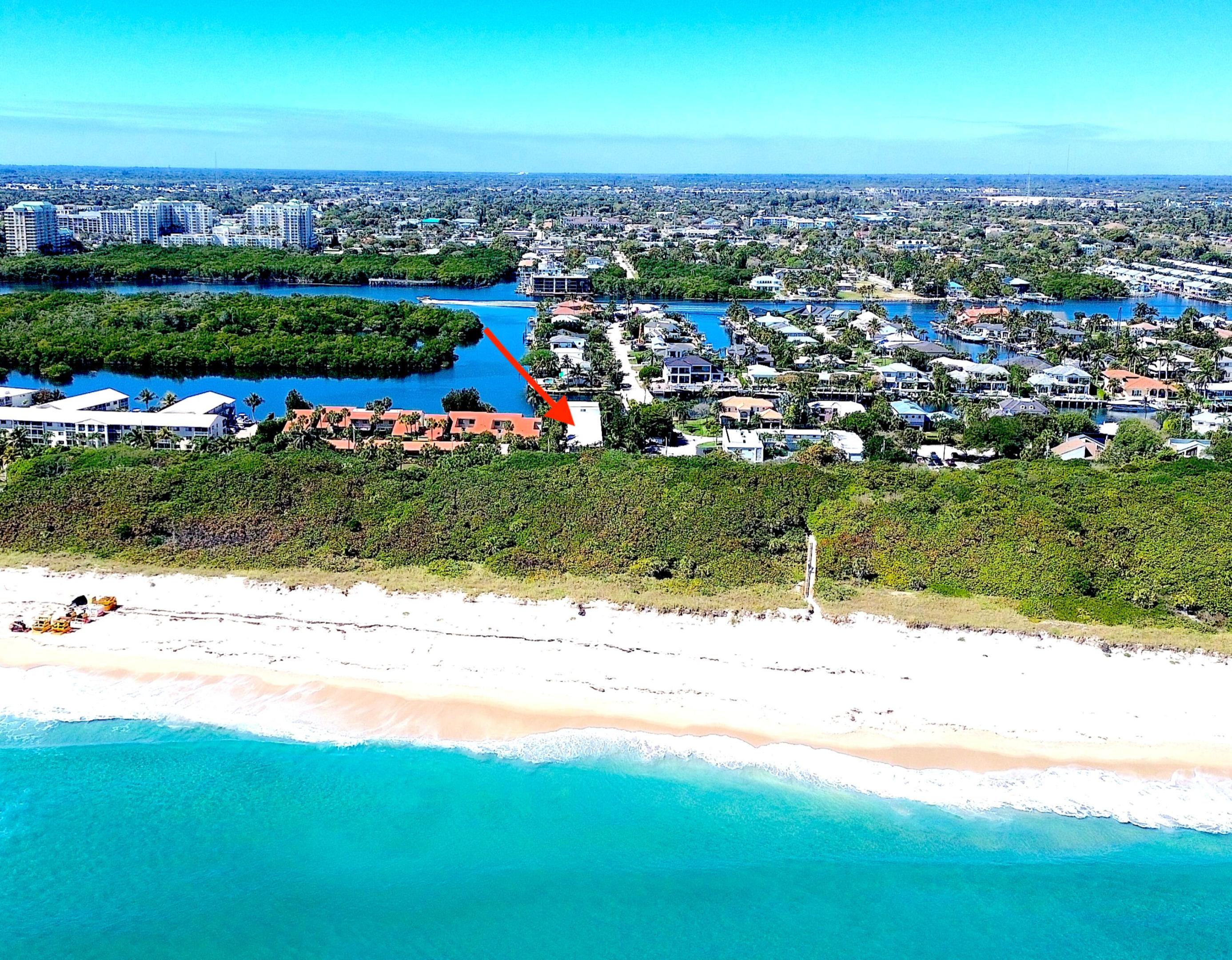 Your unique opportunity to live in paradise just 200 feet from the beach! Situated in the stunning seaside community of Ocean Ridge this boutique 10 unit development offers the ultimate in Florida lifestyle. Positioned between the alluring Atlantic and intracoastal waterway and amongst multi million dollar estates this 2-story, 2-bedroom, 2.5-bathroom with private patio allows for serene and easy living.  The 55+ development offers a heated pool, day dock and convenient beach access. Entertaintment, shops and restaurants are only minutes away as well as major airports making this the ultimate Florida escape. See the virtual tour.