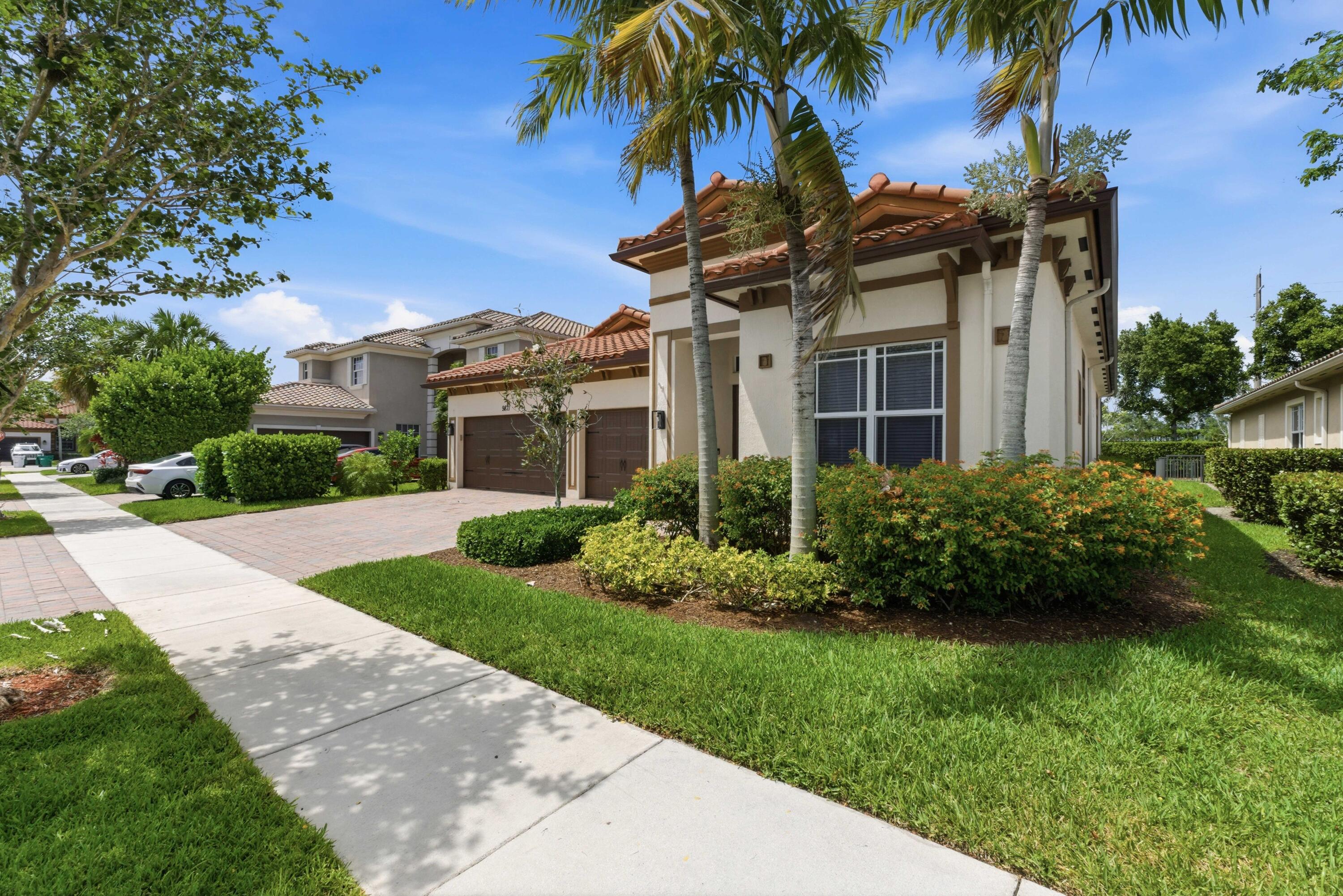 Beautiful oversized lot in the prestigious community of Miralago. 12-foot high ceiling. 2 master bedrooms. triple split open floor plan. The oversized backyard has plenty of room for your dream pool. move-in-ready home with a 3-car garage located in a guard-gated community. All Impact windows and doors throughout the house. This lovely home features neutral colors with a gourmet kitchen with upgraded model appliances. master bath with a huge, complementary master bedroom. The Reasonable HOA fee covers landscaping along with all the amazing million-dollar amenities (2 Resort-style pools, clubhouse, exercise room, basketball court, Tennis Court, sauna, etc.).  The owner can also use the Cascata clubhouse. Easy to Show!