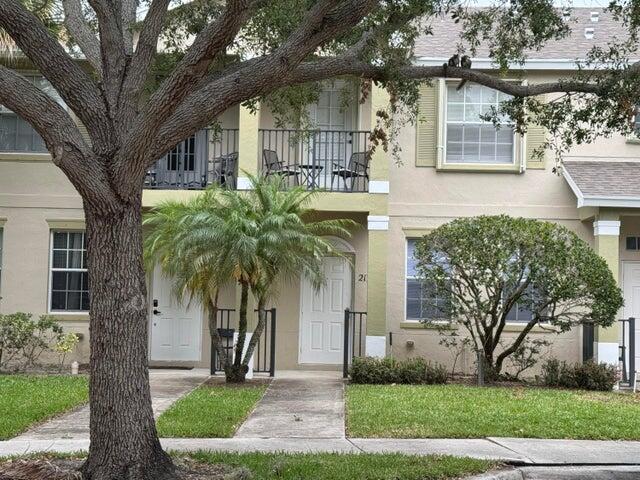 Convenient to the Turnpike and just off US 1, near Sam's Club, Walmart, HCA Hospital, Restaurants, Downtown Jensen Beach, the Mall, Historical Downtown Stuart, and Ocean Beaches, this is a great find at a great price.  Two master suites upstairs, one with a balcony, walk-in closets, washer/dryer, and downstairs has an open concept with half bath, kitchen with eating space, and a one car garage.  Close walking distance to swimming pool and adjacent to 56 acre nature preserve and Hillmoor Lake Park.  No carpet except bedrooms.  HOA includes Lawn Care, Cable, Internet, Pest Control, Pool, Playground and exterior maintenance.  Roof was replaced in 2025, Rear Door replaced 2022,  Washer/Dryer 2022, Stove 2022, smoke alarms replaced 2026 and A/C 2018! Internet Package and Phone Service (750 Mbps Symmetrical Internet Service ) Digital Video Flex Package 2HD Setup boxes, Catch up Tv, Restart Tv, Whole Home Cloud DVR Service.
