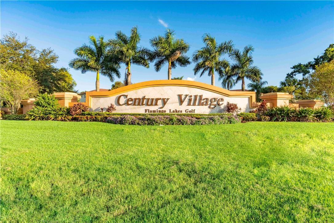 Perfectly located one bedroom unit, with tremendous potential, almost directly across from the activity-filled Century Village Club House. Classes, meet-ups, a heated indoor pool, theatrical shows, concerts, games and daily activities are literally steps from your front door. Much of this unit is all original and waiting to be adapted to your personal style, but the unit lives nice and roomy for a one bedroom condo, and there's another swimming pool right behind the unit, too! Monthly fee includes cable, internet and pest control, and Century Village has active 24-hour gated entry security and constant security rovers. Come look and imagine how you can make this condo perfect for you!  650 Min FICO score per HOA.  OK to Rent right away.