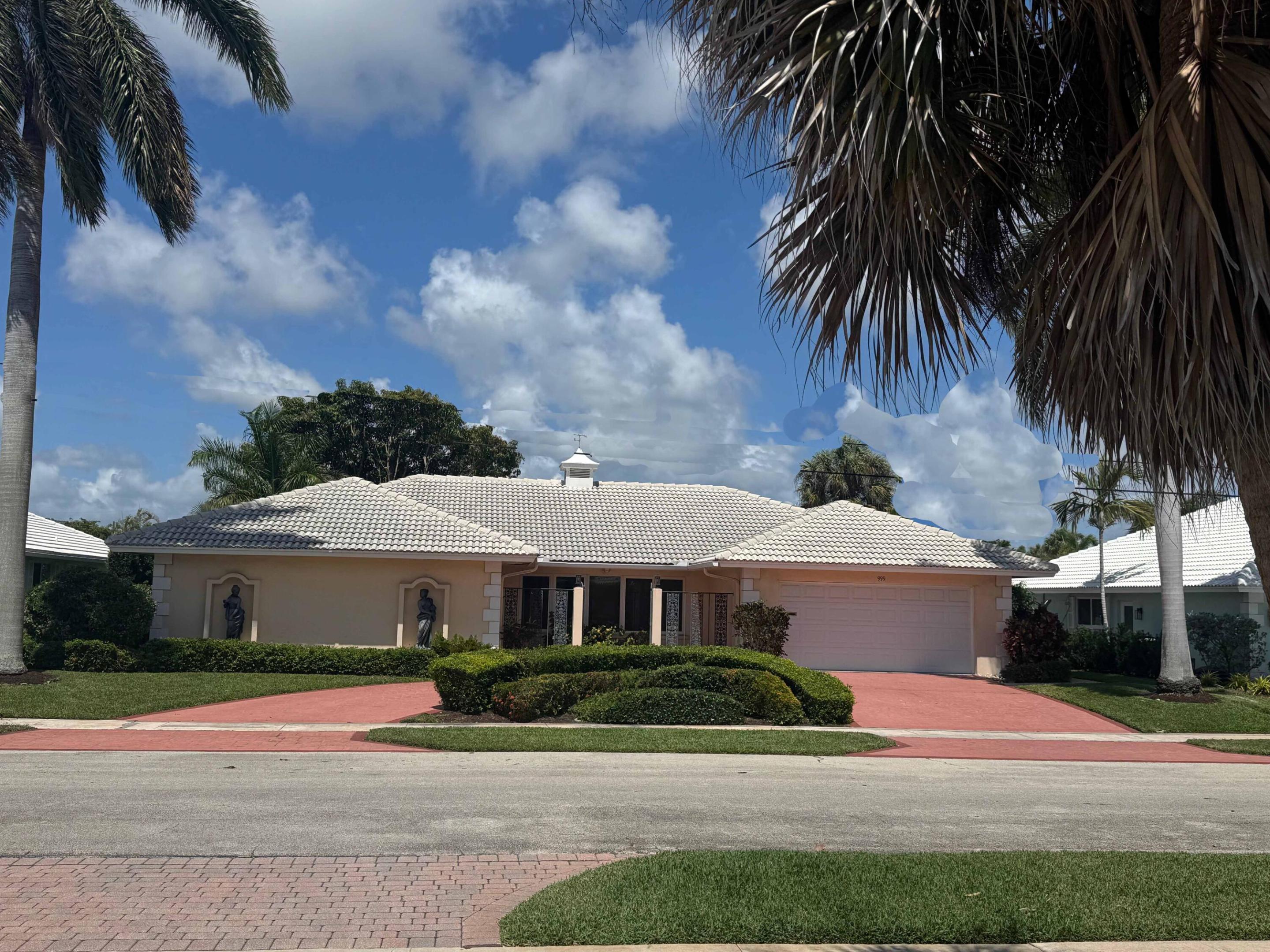 Seize the ultimate waterfront lifestyle in Boca's prestigious Camino Gardens! This popular floorplan is a true blank canvas, ready for a complete custom remodel to match your personal vision. The home sits on 85 feet of seawall with ocean access. The home has an interesting layout with four bedrooms and three full baths encompassing approximately 2,343 interior air-conditioned square footage and 3,100 under-roof square footage. Two "primary bedrooms" with en-suite baths and walk-in closets. Step outside to a high-elevation screened pool and patio area complete with a private dock. This is a blank canvas with tremendous opportunity for a 4-BR 3-BA waterfront home with ocean access.
