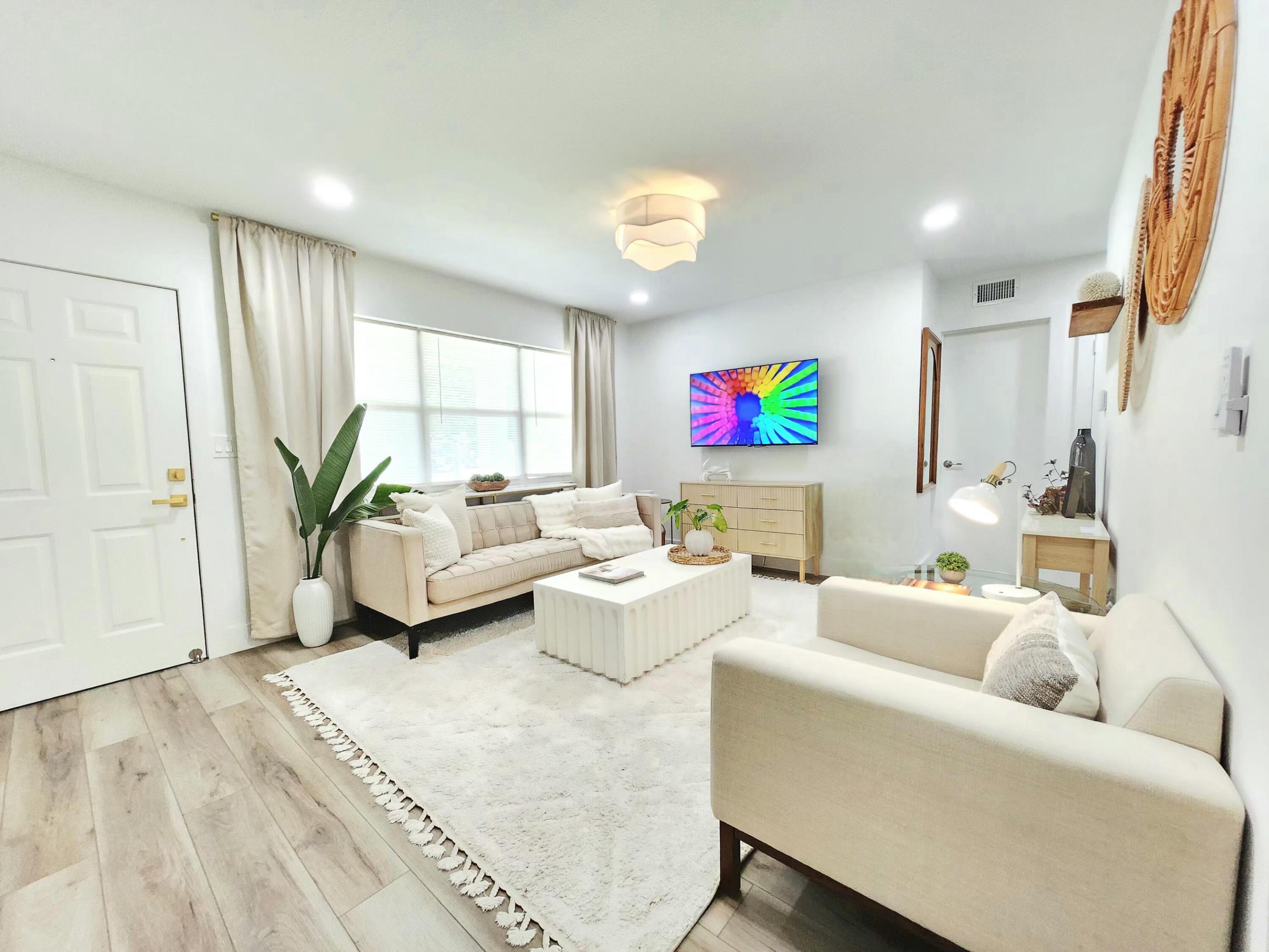 Discover this charming 3-bedroom, 2-bathroom single-family residence offering 1,500 square feet of comfortable living space in a desirable neighborhood on the upper east side of downtown Delray Beach. Thoughtfully designed across one story, this home provides practical floor plan functionality for everyday living. Situated in the established community of Plumosa Park, this property presents a solid opportunity for those seeking modest residential living or for an opportunity to build your dream home in this established area. Additional improvements include; updated electrical, plumbing, elevated ceilings, new lighting, flooring, fixtures, furnishings, NEW energy efficient appliances, exterior upgrades, storage and a new fence that surrounds this massive lot. Plenty of space to let your imagination run wild!  The information herein is believed to be accurate but is not guaranteed & may be subject to errors or omissions & may be changed without notice. All measurements are approximate.