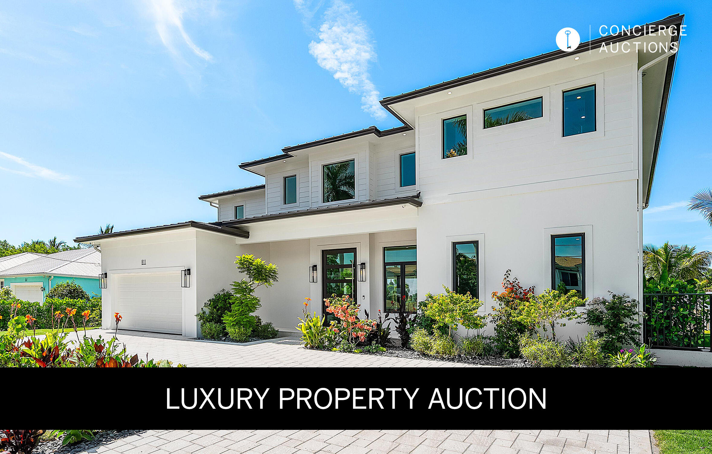 AUCTION BIDDING OPEN: Bidding ends February 4th. Previously Listed $5.48M. Current High Bid $3.25M. Showings Sunday 1-4pm, and Daily By Appt.

Direct waterfront living reaches its pinnacle at this new construction residence on a private road in Delray Beach's coveted 33483 enclave. Commanding 101 feet of pristine water frontage with new seawall and private dock, this architectural achievement captures the essence of elevated coastal living where thoughtful design meets exceptional function. Floor-to-ceiling glass blurs boundaries between interior luxury and waterfront tranquility, while the covered loggia serves as the perfect entertaining venue with full summer kitchen and spa. The expansive primary suite offers a serene sanctuary with morning wet ba , private covered terrace, and dual spa-inspired closets. Ocean access without fixed bridges ensures effortless boating adventures along the Intracoastal, while Atlantic Avenue's acclaimed dining and cultural treasures await just moments away.