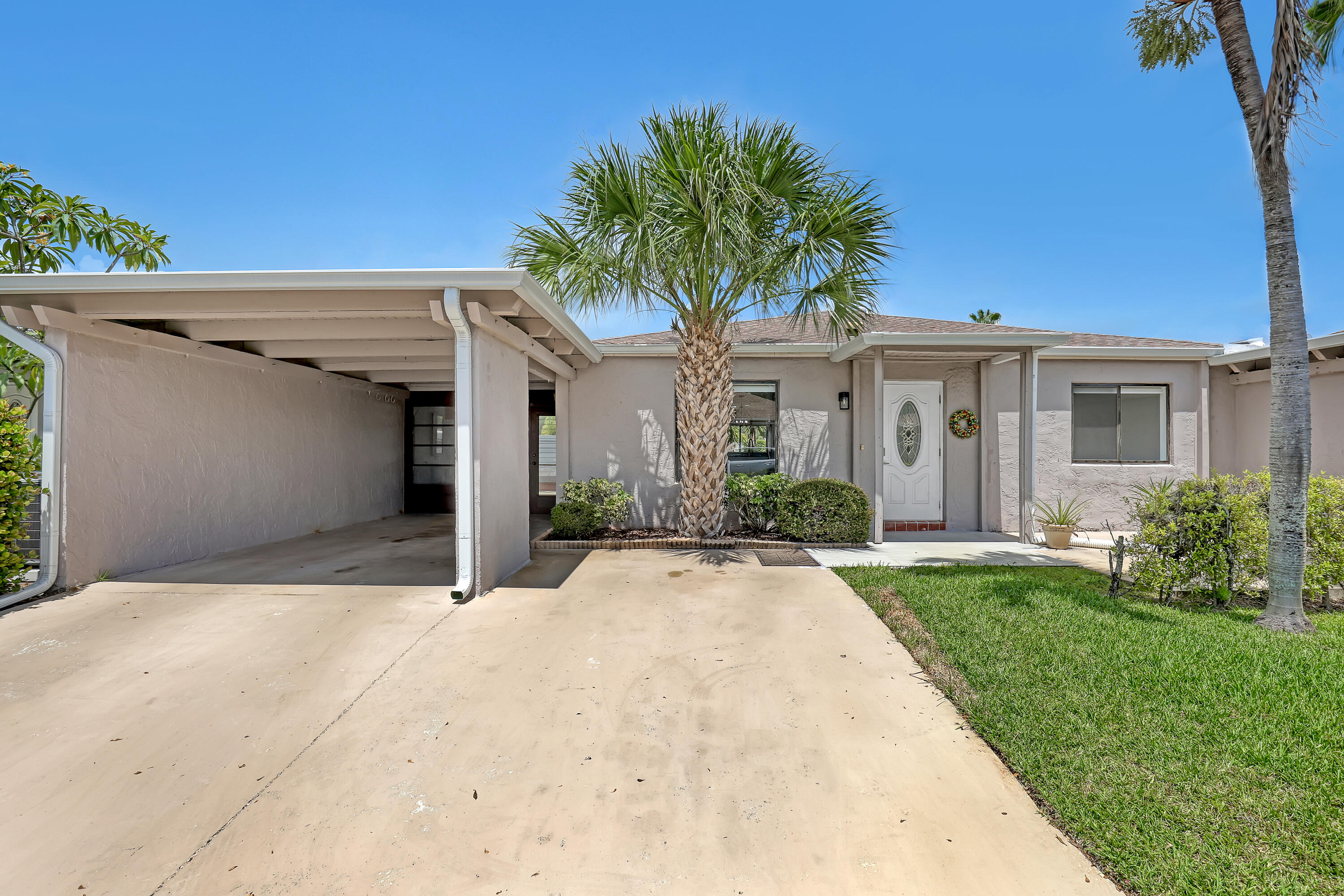 Updated 2BR/2BA Villa available for rent in desirable Camelot Village, a welcoming 55+ community in Delray Beach. This well-maintained property features a remodeled kitchen with modern cabinetry and countertops, brand-new appliances, spacious living and dining areas, and plenty of natural light throughout. Enjoy the convenience of a covered carport, private outdoor space, and easy, low-maintenance living. Residents have access to community amenities and an active lifestyle in a convenient location close to shopping, dining, entertainment, and beaches. Move-in ready and available now, don't miss this opportunity to enjoy comfortable South Florida living.