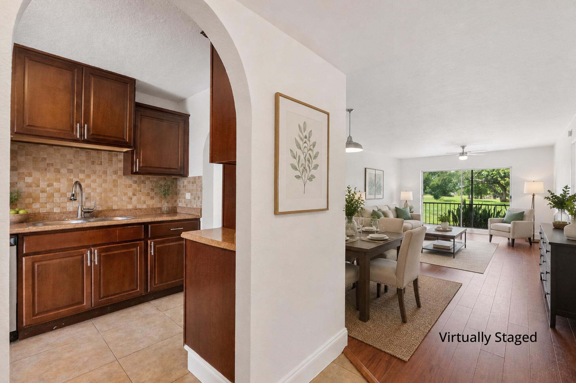 All Ages Welcome! Must See! Exceptional value in this desirable First Floor condo, priced to sell! Spacious screened patio overlooking peaceful open green space. The condo features an updated kitchen and bathrooms, fresh interior paint, and has been professionally cleaned. All appliances, the A/C, and newer water heater are in good working order. Priced to reflect the opportunity to update the living area flooring, this is one of the lowest-priced units in the community. The entire building has recently been painted. 24-hour guard-gated community. HOA includes cable, internet, water, sewer, and exterior insurance. Community amenities include pools, a playground, and walking trails. All ages welcome! Association requires a minimum 10% down payment/700+ credit score. Offered AS-IS. The minimum credit score required by the HOA is 700, and the combined income must be $70,000 annually. 30 days required for HOA approval.Move-in ready. Also available for lease.
