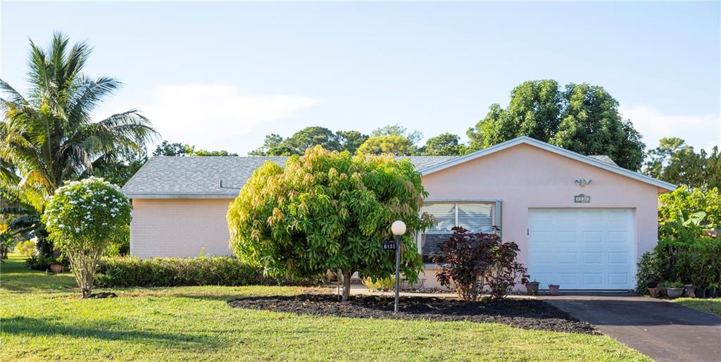 Well maintained 55+ community with low HOA fees, Needs some TLC, open floor plan, Granite counter-tops, new vanity in 2nd Bathroom, large Sunroom, quiet street/interior lot, 3 minute walk to club house and community pool, Great convenient location, Close to Grocery and shopping.Washer, dryer and refrigerator in garage do not convey with property.