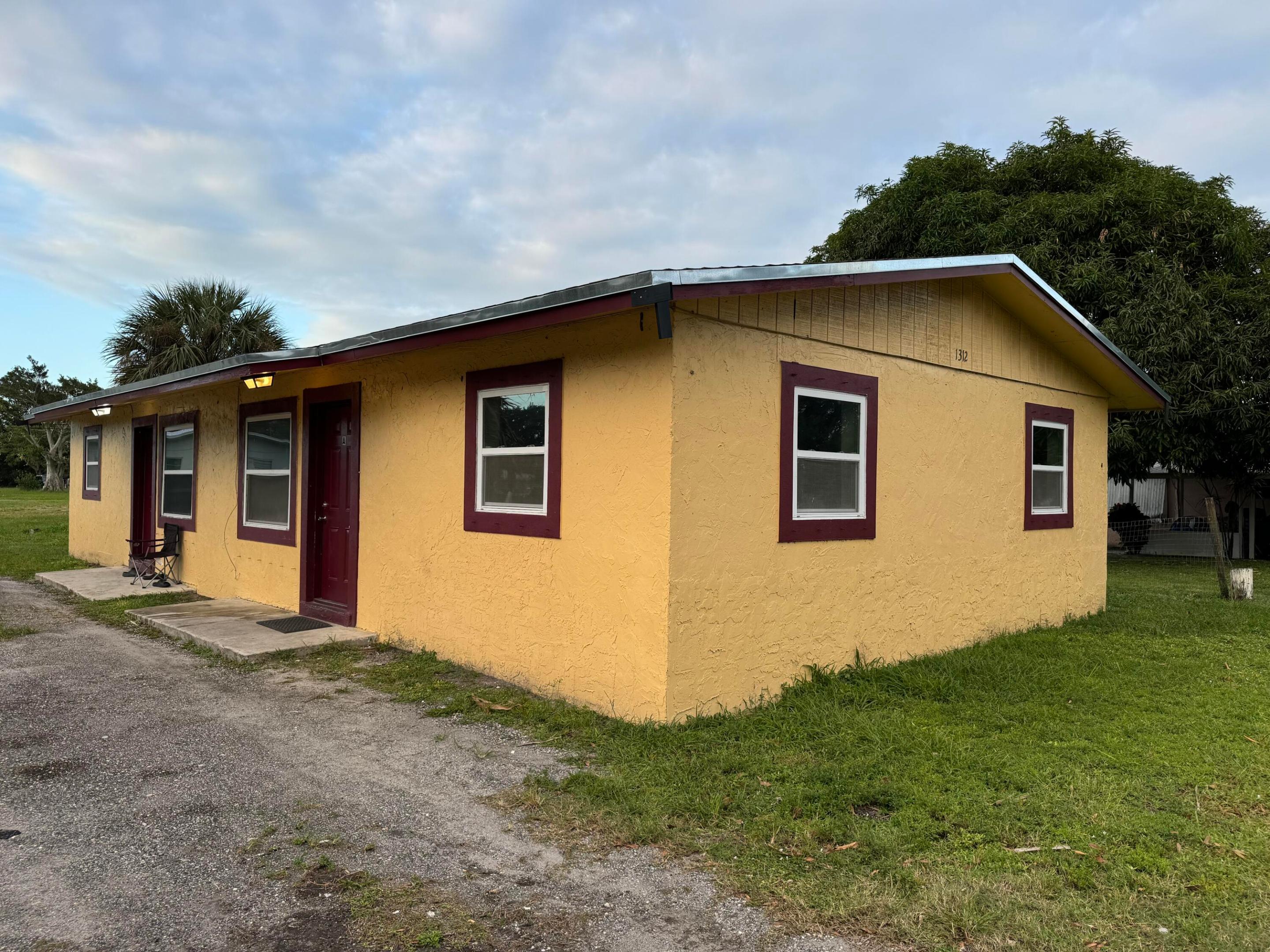 Welcome to this single-story duplex situated in Mustaine's Subdivision in Fort Pierce, Florida. This 1,248 square foot property offers practical living space with straightforward functionality. Located in an established community, this duplex presents an opportunity for investors or owner-occupants seeking affordable real estate in the Fort Pierce area. The one-story design ensures easy accessibility throughout the residence. 3 year old roof, central air condition for both units.