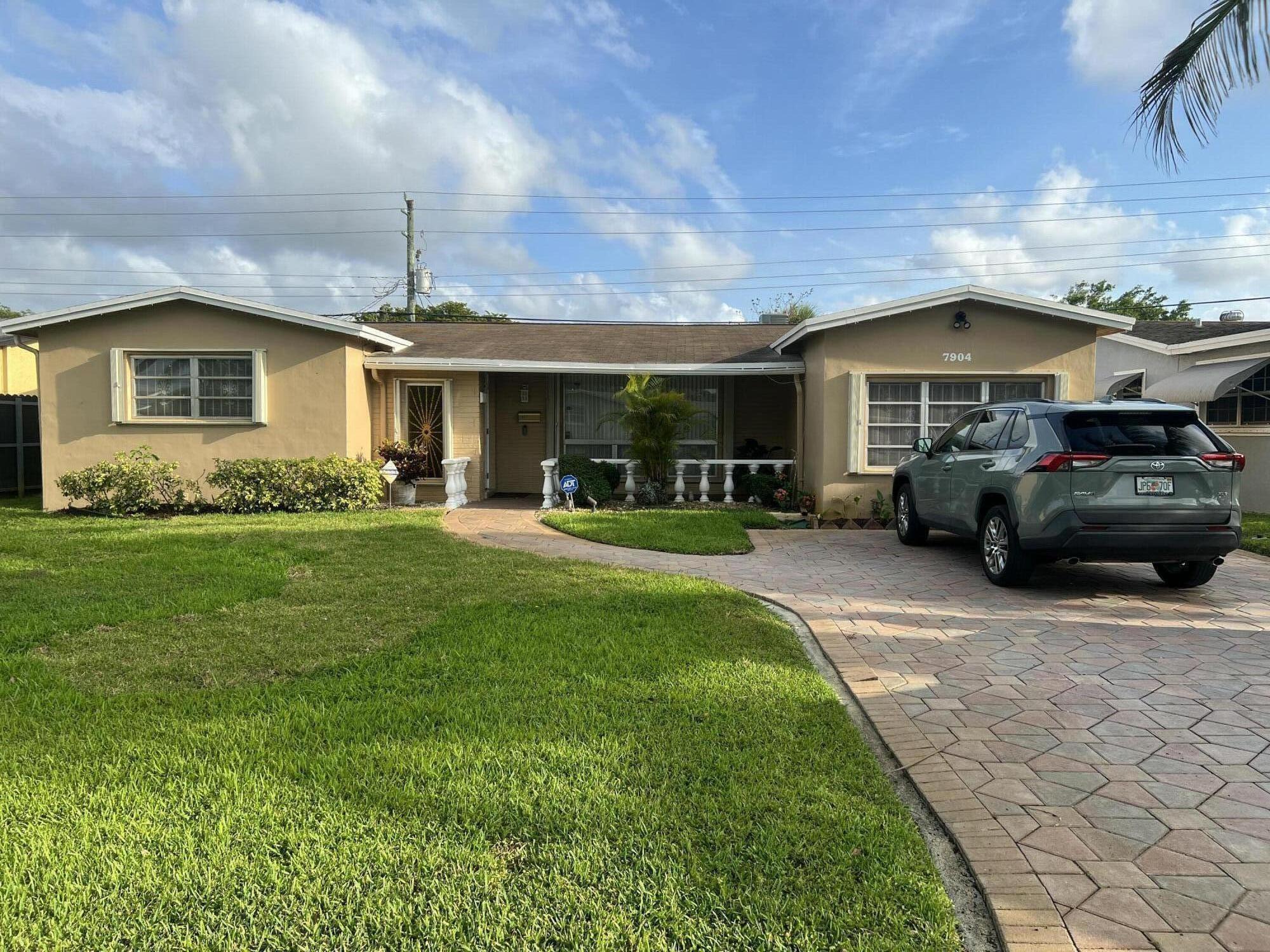 Spacious well maintained 3 bedroom, 2 bathroom single family pool home in Miramar, featuring a large living room and dining area, Nice kitchen with breakfast area, the third bedroom converted to a tv/family room. Partial impact windows and doors. Large front lawn with paver driveway, a private backyard with a large patio, and screened pool great for family fun and entertaining. The property is conveniently located near schools, restaurants, and shopping areas, Please Owner occupiedschedule a showing.  no HOA .