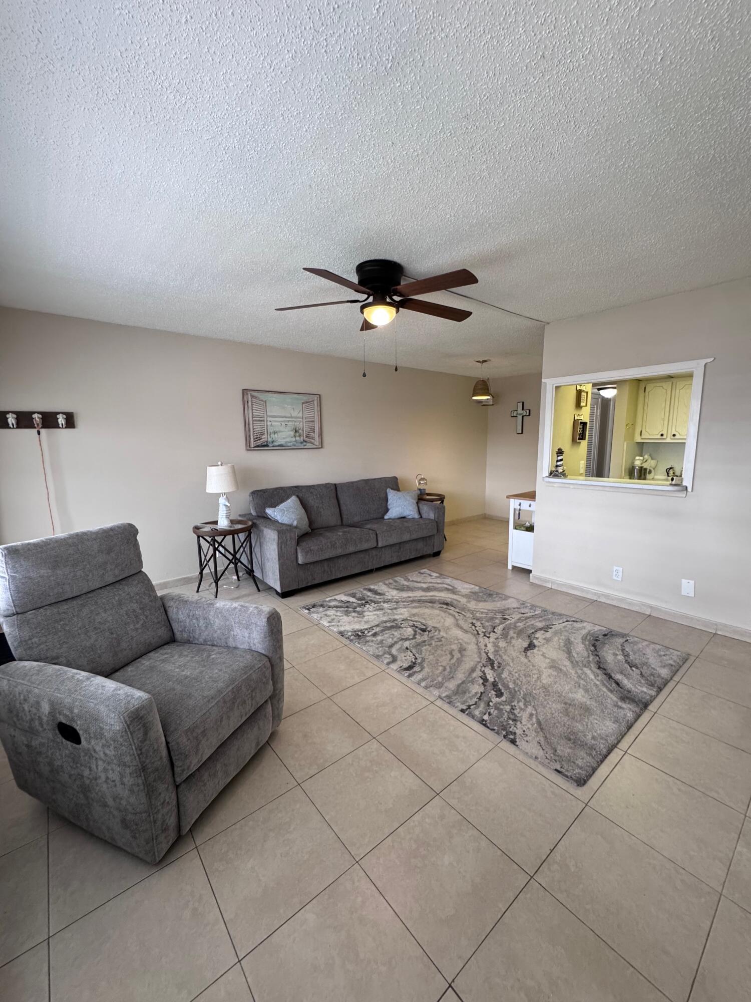 Clean, 2nd floor 1/1 in Sussex A at Century Village. Fresh paint  and tile throughout.  Spacious balcony. Large bedroom with two large closests and a hall closet with loads of storage.  Large living room as well.  Minutes from all the amenities the Palm Beaches have to offer!