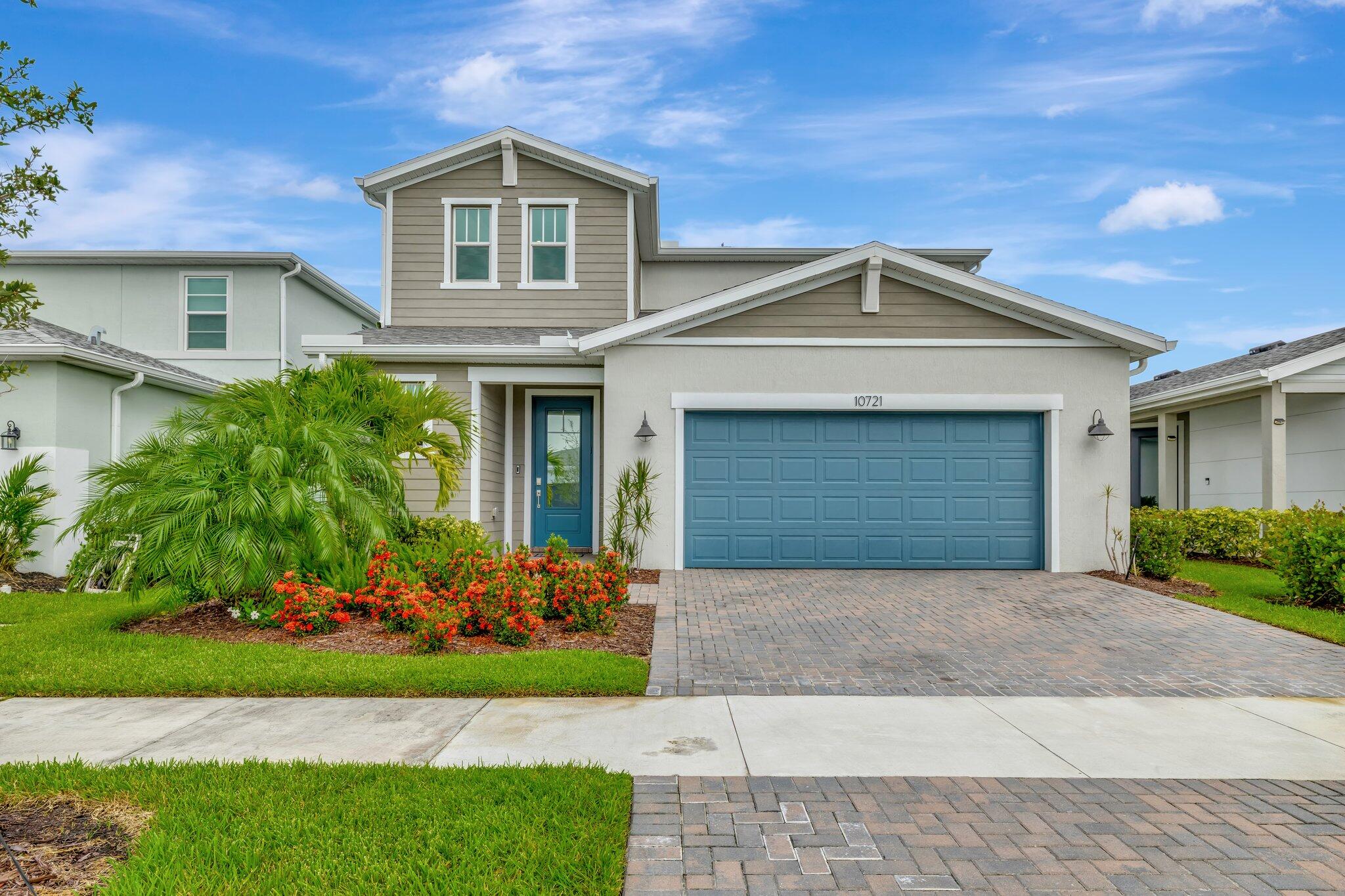 Price Improved! Beautiful CBS 4BR/2.5BA home located in the gated community of Emery. This spacious open-concept floor plan features an upgraded kitchen with quartz countertops, large center island, abundant cabinetry, and seamless flow into the dining and family rooms, perfect for entertaining. The first-floor primary suite offers dual walk-in closets, soaking tub, separate shower, and private retreat. Upstairs features a versatile loft and three generously sized bedrooms. Enjoy Florida living in the fully fenced backyard with covered paver patio, ideal for outdoor dining and relaxation. Additional highlights include high ceilings, quality finishes, and ample storage. Conveniently located near shopping, dining, schools, medical facilities, and major commuter routes.