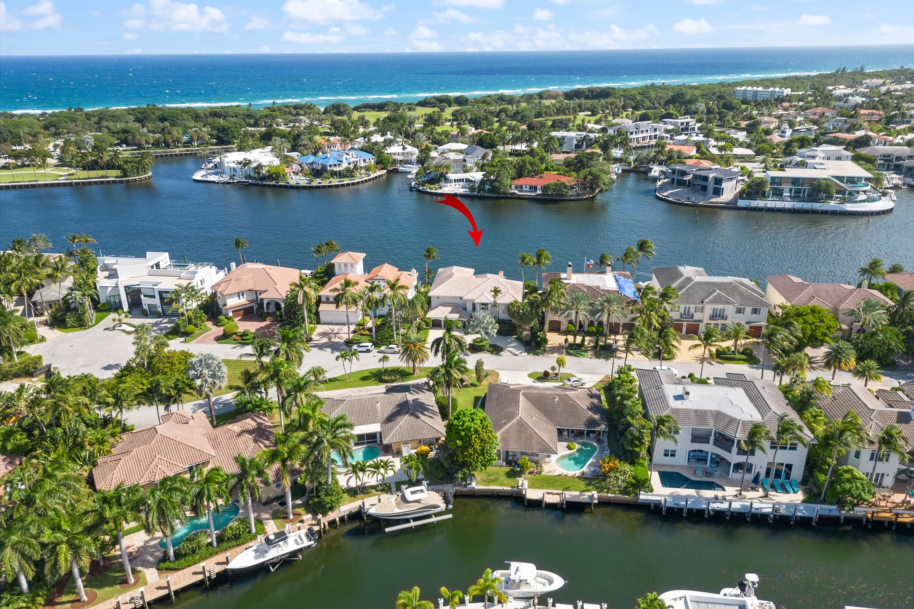 Welcome to 660 Golden Harbour Drive. This 4,896 sq foot waterfront home is located in a no wake zone in one of Boca Raton's most desirable & widest stretches of the intracoastal. Enjoy the feeling of floating on 85 feet of frontage with a new seawall. (2020) This 5-bedroom, 6.5-bathroom home impresses with its panoramic wall-to-wall water views, 20-foot ceilings, abundance of natural light, 3-car garage, elevator & expansive pool deck. This home was recently upgraded with all new impact windows & doors, new travertine pool deck with infinity edge pool & automated window treatments. Golden Harbour is the desirable east Boca Raton waterfront community perfectly situated minutes from Lake Boca, Boca Inlet, The Boca Raton Club & shops & restaurants of Mizner Park