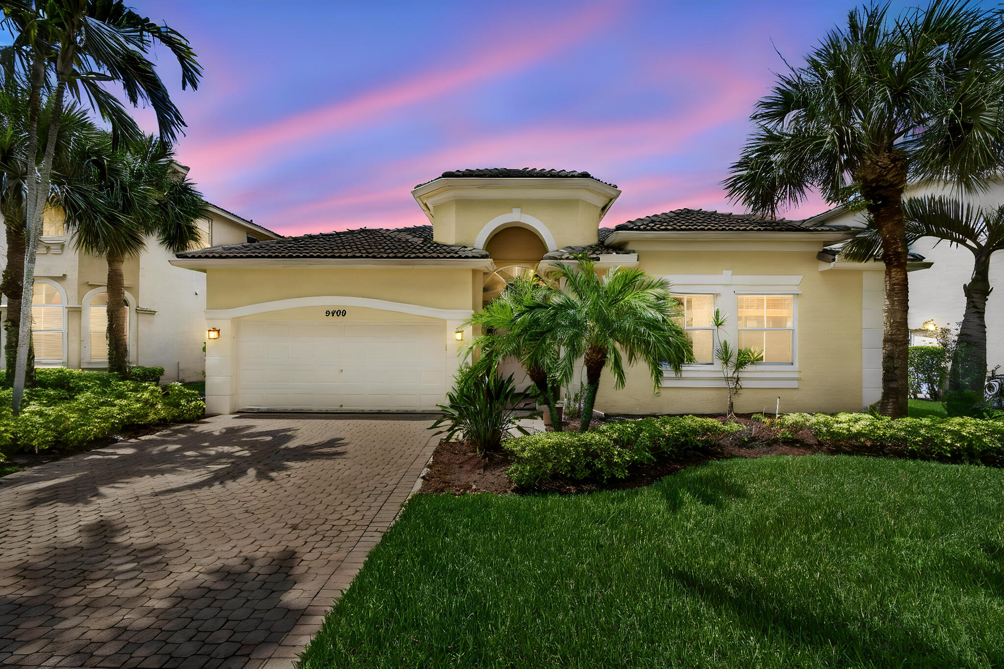 Welcome to this thoughtfully designed 4-bedroom, 2.5-bathroom single-family residence in the OLYMPIA 1 community of Wellington, Florida. This well-appointed home spans 2,469 square feet of finished living space across one comfortable floor plan, making it easy to navigate and maintain. This gorgeous estate home is in Stotesbury Village, Olympia's premier flagship estate village with homes up to 2.16M. Upon entry you are immediately wowed by the volume ceilings throughout.  Kitchen is solid wood cabinetry and stainless appliances, all open to the family room, living room, and dining room. The Biarritz is a great floor plan! Owner's Suite has two huge closets and a massive en suite bathroom. The split floor plan provides privacy and quiet. The property features a 2-car garage for convenient parking and storage, complementing the practical layout inside. With four generous bedrooms and multiple bathrooms, this residence provides ample space for various living arrangements and needs. This single-story home in Olympia offers functional design and room to grow. Don't miss your opportunity to own a gorgeous one story is Olympia's beautiful Stotesbury Village! Call now for your private showing.