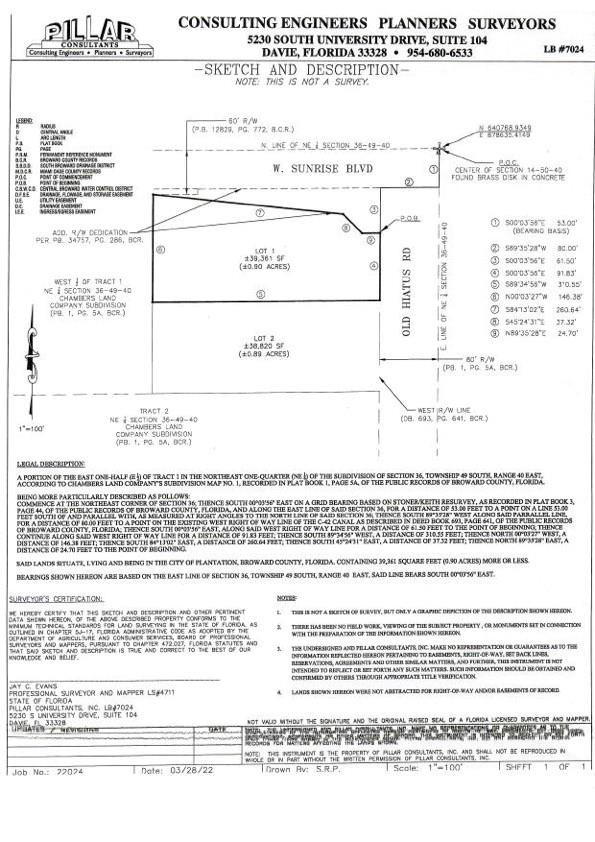 CHAMBERS LAND CO SUB NE1/4 - Land