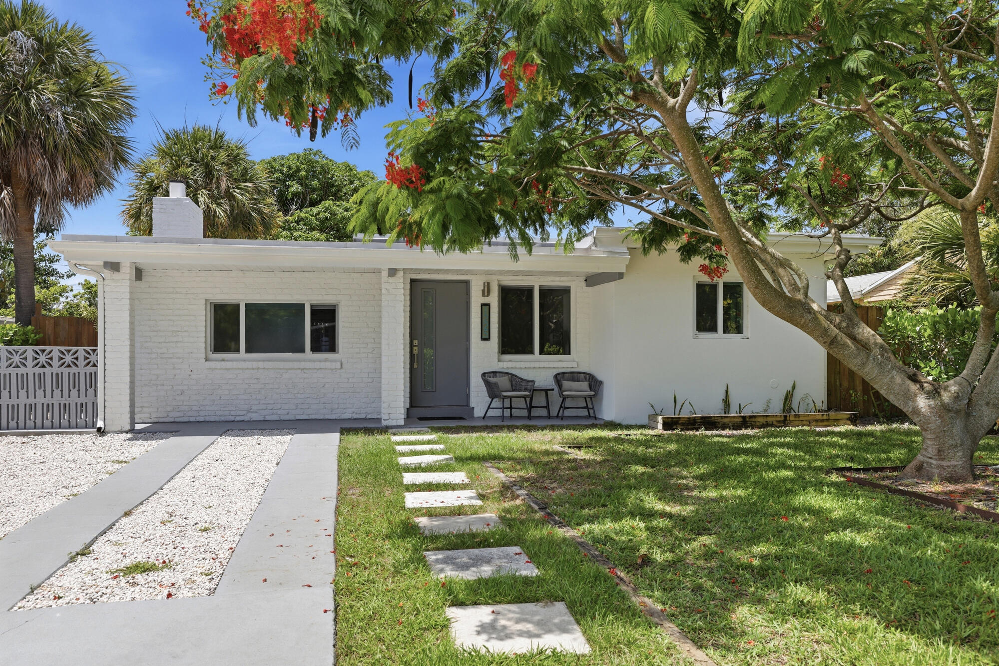 Welcome to this charming 3-bedroom, 1-bathroom single-story residence located in Lake Worth Heights, Lake Worth Beach, FL. This well-proportioned home offers 1,458 square feet of finished living space, providing comfortable accommodations on one convenient level. The thoughtful layout delivers practical living with a large living area, making efficient use of the open areas. Situated in the established Lake Worth Heights community, this property presents an accessible opportunity for those seeking a straightforward, functional home in the Lake Worth Beach area. Very quite and private dead end street, very close to the beach. Enjoy a big back yard  with beautiful old trees. The back porch is very private and charming.