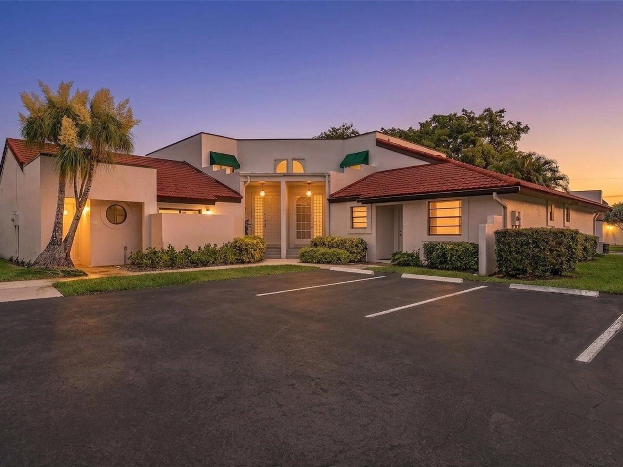 Deer Pointe Villa available for annual rent. This two bedroom, two bath single-story end-unit is tucked within a peaceful community with nearby access to everything you could possibly need in Deerfield Beach. The property has been refreshed and very well cared for, brand new carpet, newer kitchen cabinets, fresh paint and a spotless screened patio. The split bedroom floor plan allows privacy for multiple occupants, or a convenient layout if you work from home. Enjoy the convenience of in unit laundry, and an outdoor shed for additional storage. Owner has recently replaced insulation to keep your cooling costs low! Assigned parking right outside your door, and ample guest parking too, No Commercial Vehicles or Pets.