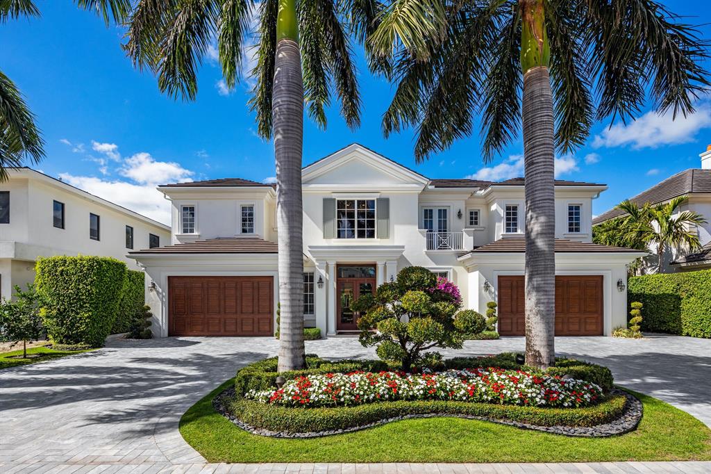 Offered fully furnished, turn-key move in ready, with sophisticated interior design, this 'like new' home was built by renowned builder, Bloomfield Construction in 2015. 1803 Sabal Palm Circle is located on an ultra-desirable, quiet street located within Royal Palm Yacht & Country Club. This home features a highly sought after floor plan with 5 bedrooms, opulent His and Her Master Baths, Club Room, and Study. A marble paver circular driveway affords four car garages, plus a golf cart/NEV garage. A large heated saltwater pool and spa graces the private backyard and large, covered outdoor living spaces. Manicured landscaping, synthetic turf backyard, and all of the features and conveniences you'd expect from this elegant estate home like hurricane resistant construction and much more.