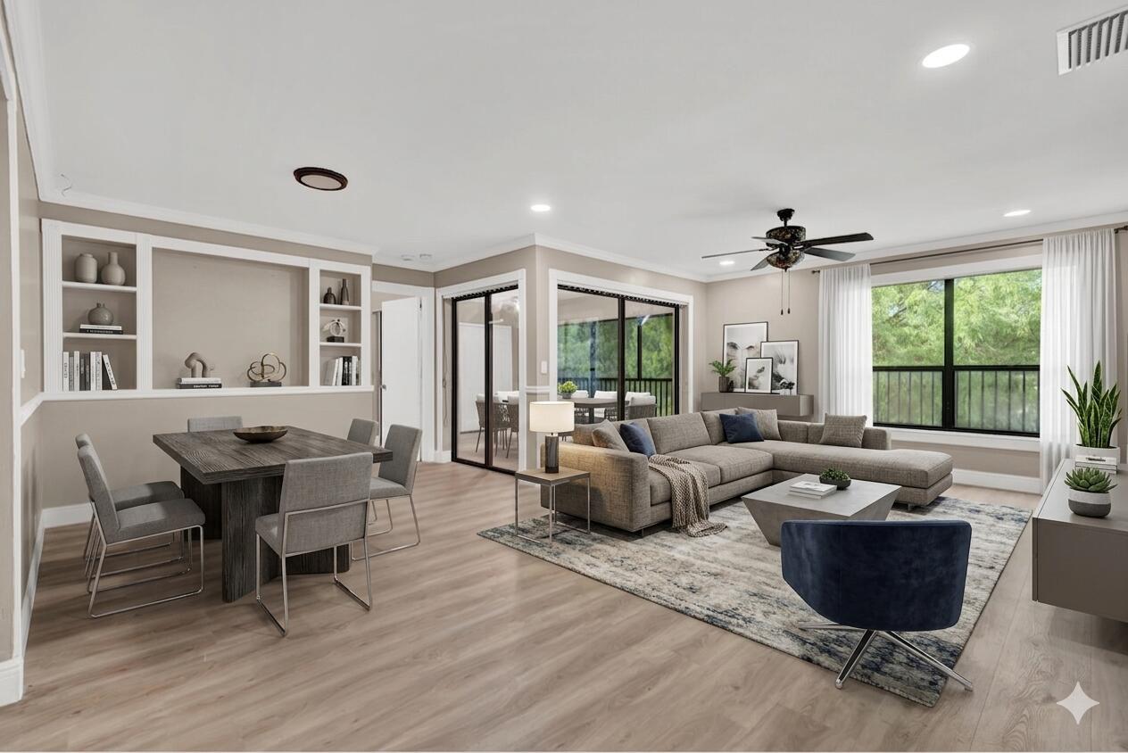 Welcome to this beautifully renovated 3-bedroom corner unit featuring serene private lake views and abundant natural light throughout. This move-in-ready home showcases new flooring, fresh interior paint, new light fixtures, and fully renovated kitchen and bathrooms. The spacious floor plan offers generously sized bedrooms, including a large primary suite with an oversized walk-in closet. Enjoy relaxing in the oversized screened-in patio, providing exceptional privacy and peaceful outdoor living.  Additional features include a full-size washer and dryer conveniently located within the unit and a smart AC thermostat.  Ideally located with quick access to I-95 and Florida's Turnpike, this home is close to shopping, dining, entertainment, and everyday conveniences. Just minutes away, you'll find the Promenade at Coconut Creek, offering popular restaurants, boutique shopping, and the Silverspot Cinema. Nearby attractions include Seminole Casino Coconut Creek for gaming and live entertainment, Butterfly World at Tradewinds Park, and the Town Center at Boca Raton. Coral Springs and Pompano Beach are also just a short drive away, providing even more dining, shopping, and recreational opportunities.  Residents enjoy resort-style community amenities, including a swimming pool, tennis courts, fitness center, racquetball courts, billiards room, and ping pong facilities.