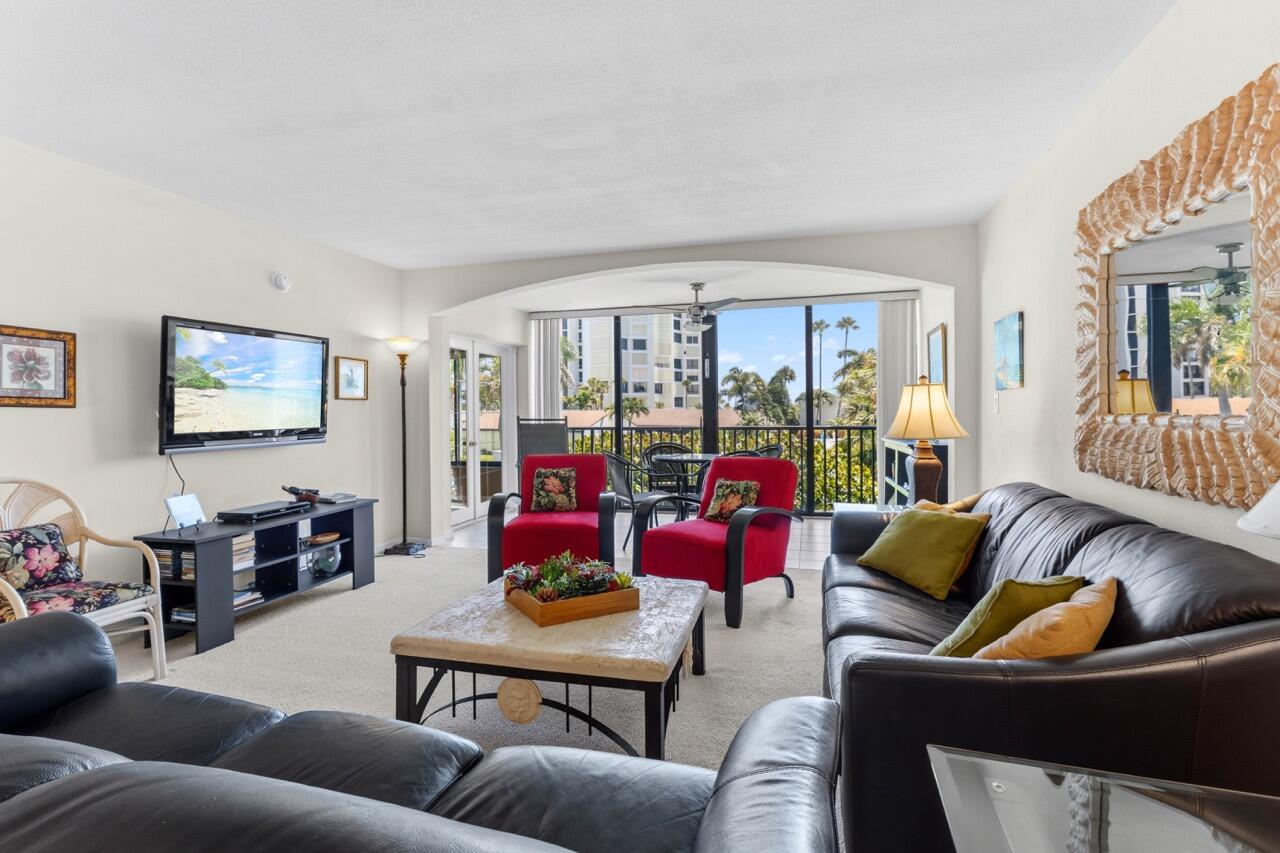 Bright and spacious 2 bedroom 2 bath condo located in the beach front community of Ocean Village. Comes fully furnished complete with stainless steel appliances and granite counter tops. Overlooks the pool and the pond with a peak of the ocean to enjoy beautiful sunrises and the sounds of the surf. Steps from all the amenities Ocean Village has to offer: 3000ft of private beach, 4 heated fresh water swimming pools, executive golf course, tennis, bocce ball, fitness center, lively tiki bar and onsite ocean front restaurant. Come see it today and start living the relaxed Florida beachfront lifestyle you've always dreamed of.