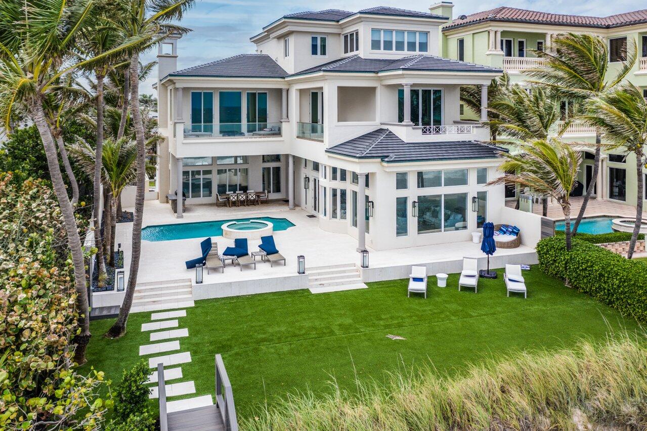 Go beyond your expectations as you arrive at 10 Ocean Place, Highland Beach, Florida a 24 hour secure gated oceanfront community of only eleven homes. Sited on the sparkling Atlantic ocean and providing an atmosphere of style and comfort the home features 11,611 TSF, 6 Bedrooms 8.3 Bathrooms and sets a new standard of luxury living. Fresh and clean in design the residence offers bright, airy and unrivalled panoramic view of the ocean. Ready for you to enjoy magnificent sunrise from your spacious patio.