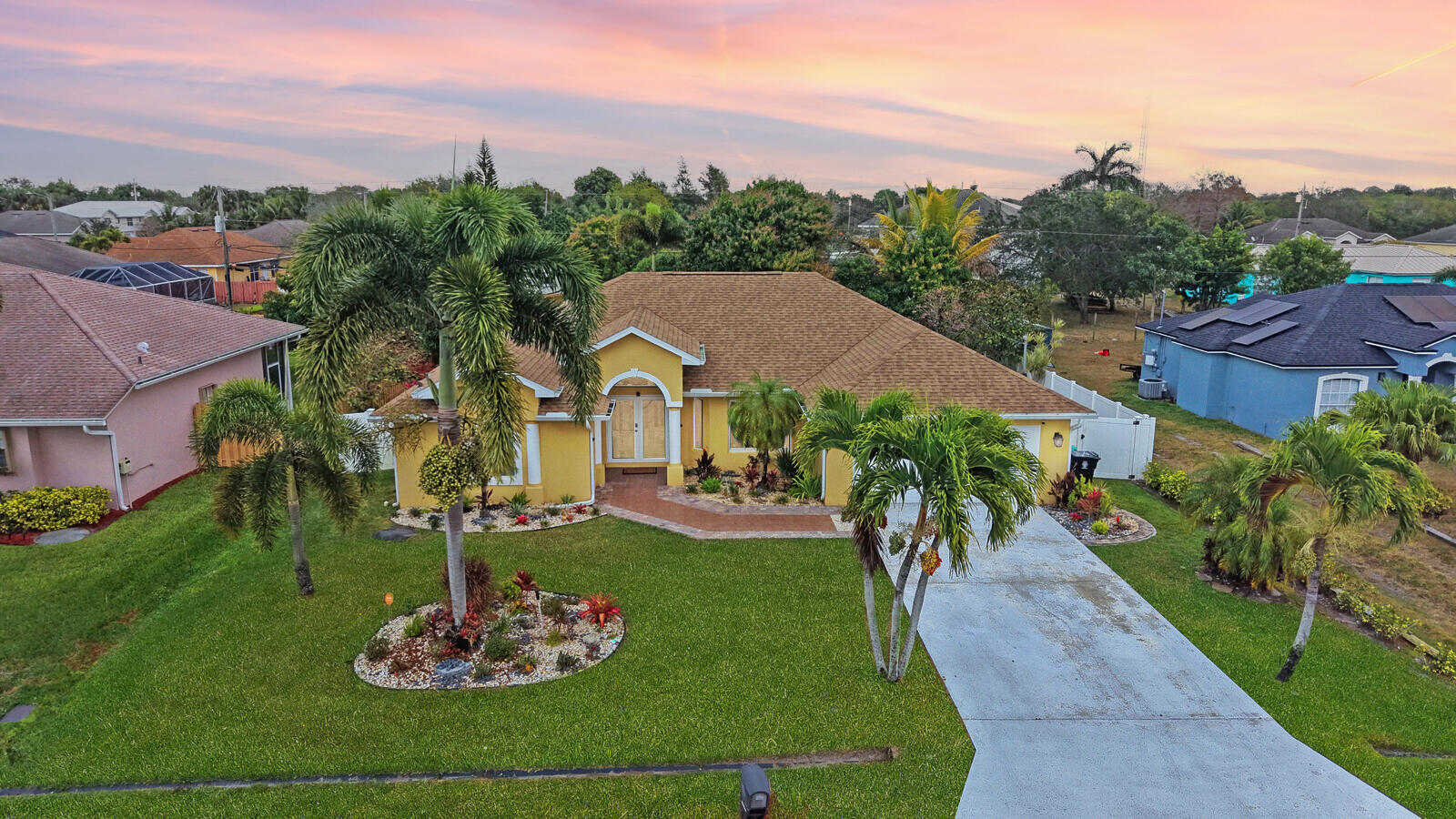 Meticulously Maintained Single-Family Home In Port St. Lucie Featuring 3 Bedrooms, 2 Bathrooms, And A Fully Fenced Yard. Freshly Painted Inside And Out With A 2023 Roof, Recently Serviced 8-Year-Old AC, And A New 2025 Water Heater. Impact Windows And Doors On The Front With Accordion Shutters In The Back (2024). Interior Features Include Wood Flooring In Living And Dining Areas, Quartz Countertops, Stainless Steel Appliances, Wine Fridge, Resurfaced Lower Cabinets, New Light Fixtures, Primary Bedroom With Custom Closet System, And All New Blinds. RainSoft Whole-House Water Filtration And Air Purification System (2022). Newly Finished Garage With Epoxy Flooring And Cabinetry. Sprinkler System On Its Own Well, Smart Home Security, Widened Walkway, Enhanced Landscaping, And Shed Include