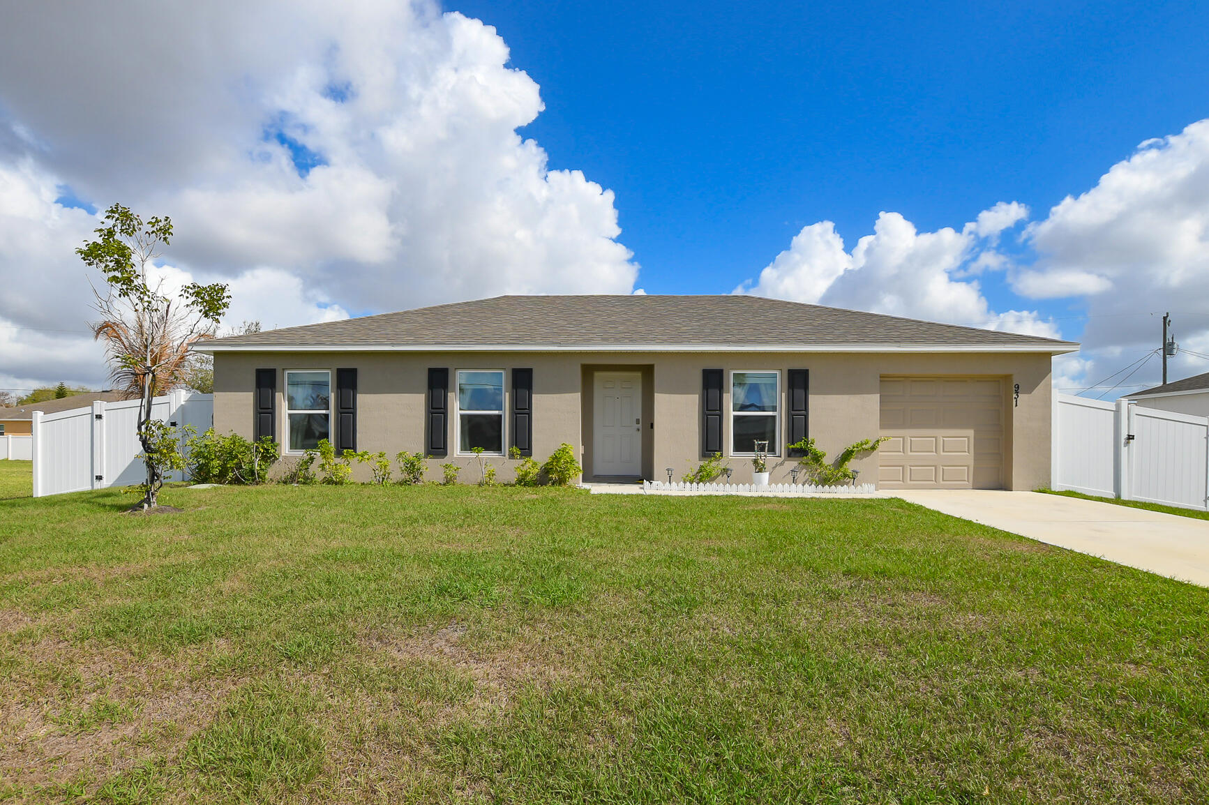 Now offered at $395,000. Built in 2023, this move-in ready home offers modern living with NO HOA restrictions. Featuring 3 bedrooms, 2 bathrooms, and a 1-car garage, the open-concept layout provides comfortable everyday living with plenty of natural light. The oversized fenced backyard offers room for a future pool, entertaining area, or additional outdoor living space. Appliances included. Conveniently located near shopping, dining, schools, healthcare, and easy access to I-95 and the Florida Turnpike. Great opportunity for first-time buyers, seasonal residents, or investors. Schedule your private showing today!