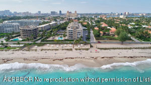 Ocean block location and recently refurbished garden apartment with large, covered patio. Great floor plan offering cross ventilation. Open kitchen with dining area.  The Ocean Towers Complex has many resort-like amenities, including a private deeded beach and a large seaside swimming pool. Near the Breakers Hotel, the finest dining, boutiques and entertainment venues.  Full time manager and 24 - hour doorman.