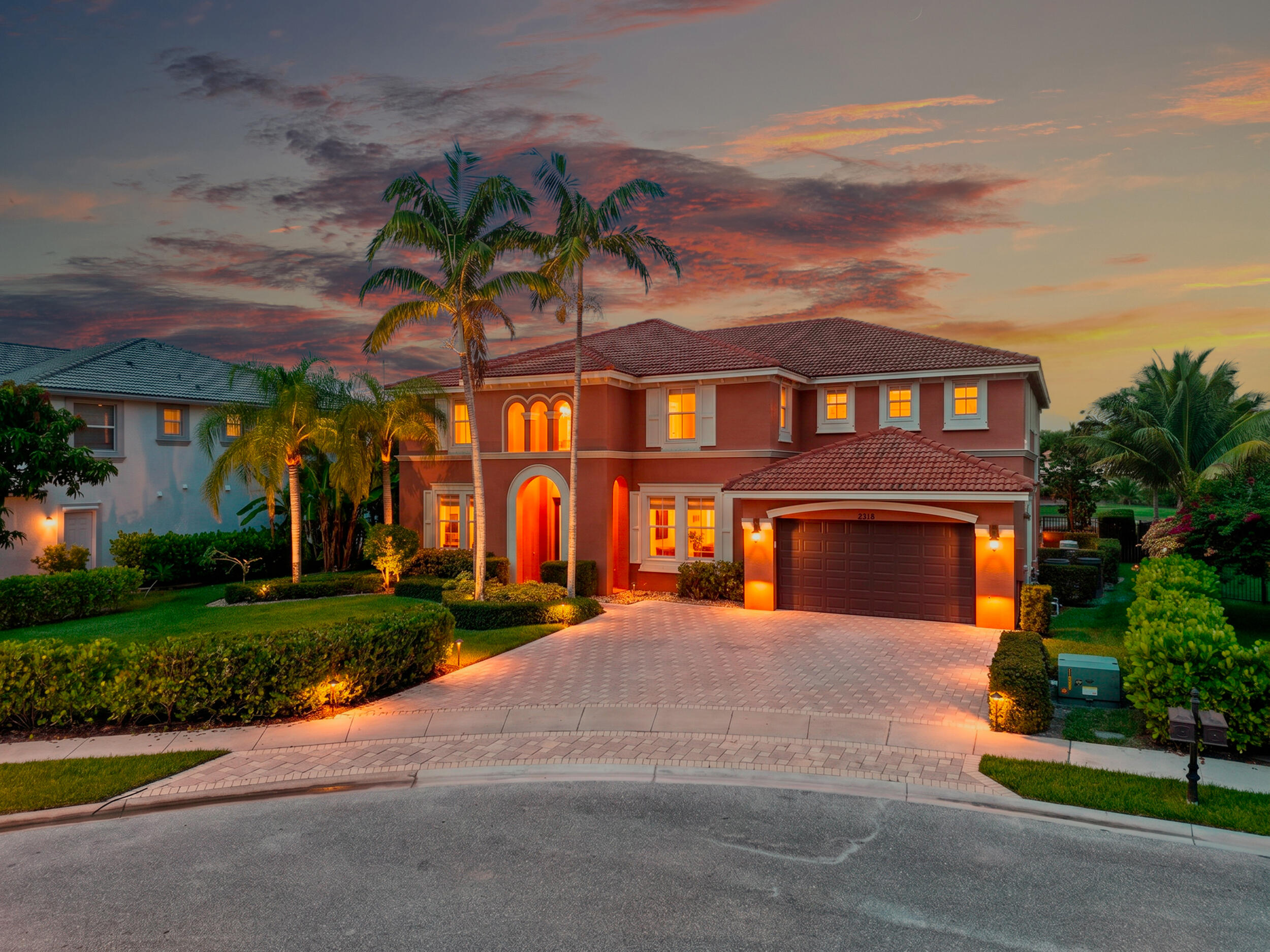 Welcome to this exceptional waterfront residence in the prestigious Olympia community of Wellington, Florida. This two-story single-family home showcases 5,716 square feet of refined living space, featuring five generously appointed bedrooms and five and a half bathrooms to accommodate an active lifestyle. The thoughtfully designed floor plan spans two levels, offering flexibility for various living arrangements and entertaining. With a two-car garage for convenient parking and vehicle storage, this waterfront property provides the perfect blend of sophisticated living and direct water access.