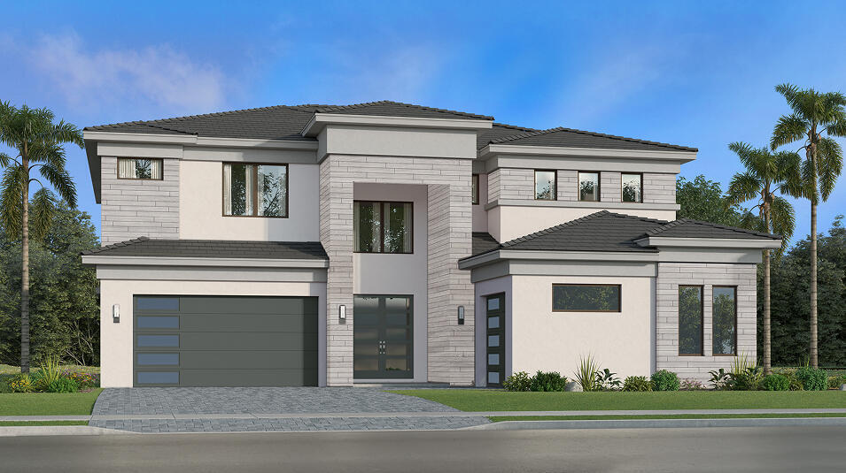 This expansive two-story home emphasizes elevated comfort and convenience. It showcases a practical study and club room , as well as a free-flowing layout shared among the modern kitchen, spacious Great Room and sunny dining room with access to an oversized lanai. Upstairs is a loft for additional shared space, while throughout the home are five bedrooms, each boasting their own private en-suite bathroom. The owner's suite is a lavish retreat with a spa-style soaking tub and split walk-in closets.