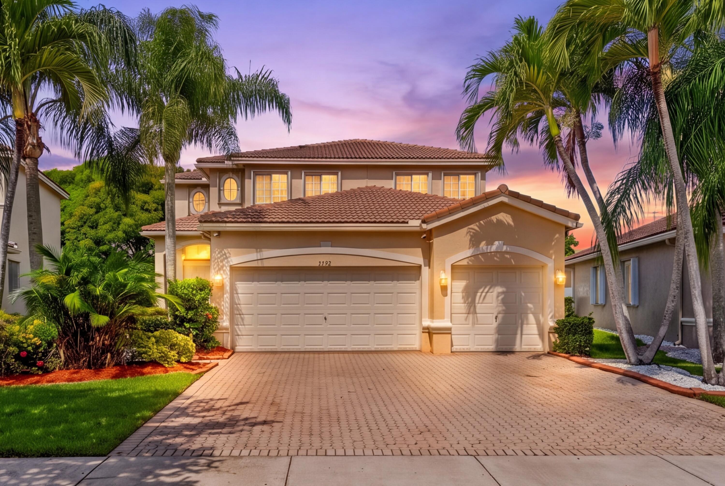 Luxury living awaits in the prestigious gated community of Laguna Isles. This spacious residence offers a desirable floor plan with 1 bedroom and a full bath downstairs, plus a 3-car garage. The open kitchen overlooks the family room and features brand-new stainless steel appliances, breakfast bar, and two large pantries. Tile flooring in main living areas, and brand-new wood vinyl flooring and baseboards upstairs. Bedrooms feature custom California Closets. The spacious primary bath offers dual vanities and a Roman tub. Separate laundry room with a brand-new washer and dryer. Screened patio. Community pool, tennis courts, A-rated schools, shopping, dining, and fast approval complete this exceptional rental.