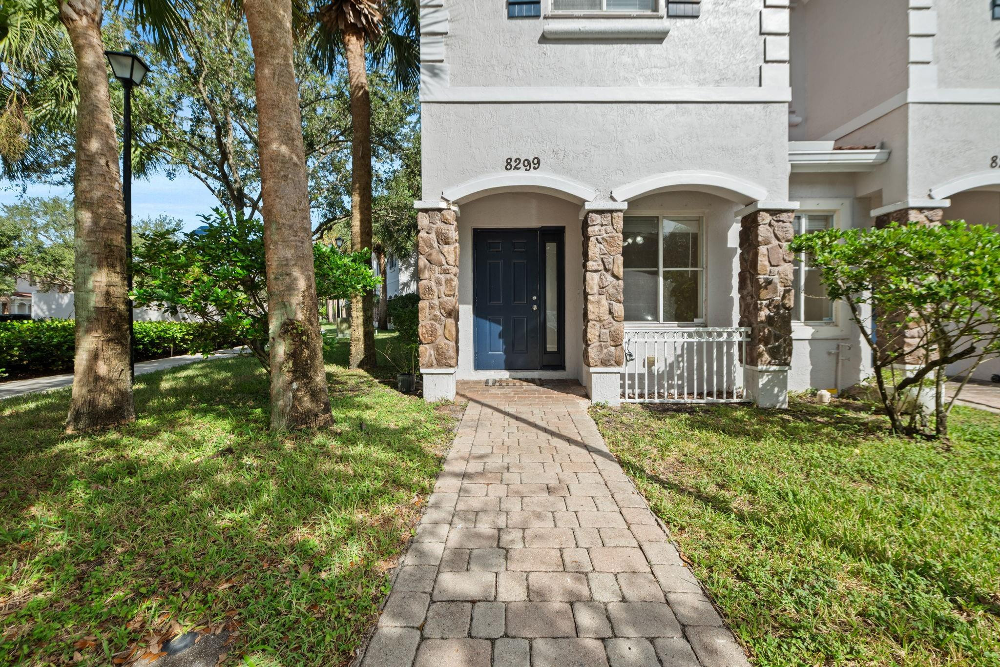 Beautiful 3 bed, 2.5 bath corner townhouse in the desirable Tuscany community with lake view. Features tile floors throughout the downstairs living areas and a bright kitchen with newer appliances, granite countertops, wood cabinets. Powder room for your guests. Freshly painted interior with brand-new carpet upstairs. The spacious master bedroom includes a walk-in closet, two other bedrooms with one full bath,  plus all-new window blinds throughout the house. Covered patio with storage room. Enjoy community amenities including gated entry, security patrol, a pool and Kids lot. Conveniently located near shopping, highways, and the hospital—move-in ready and perfectly situated! Perfect for Investors!