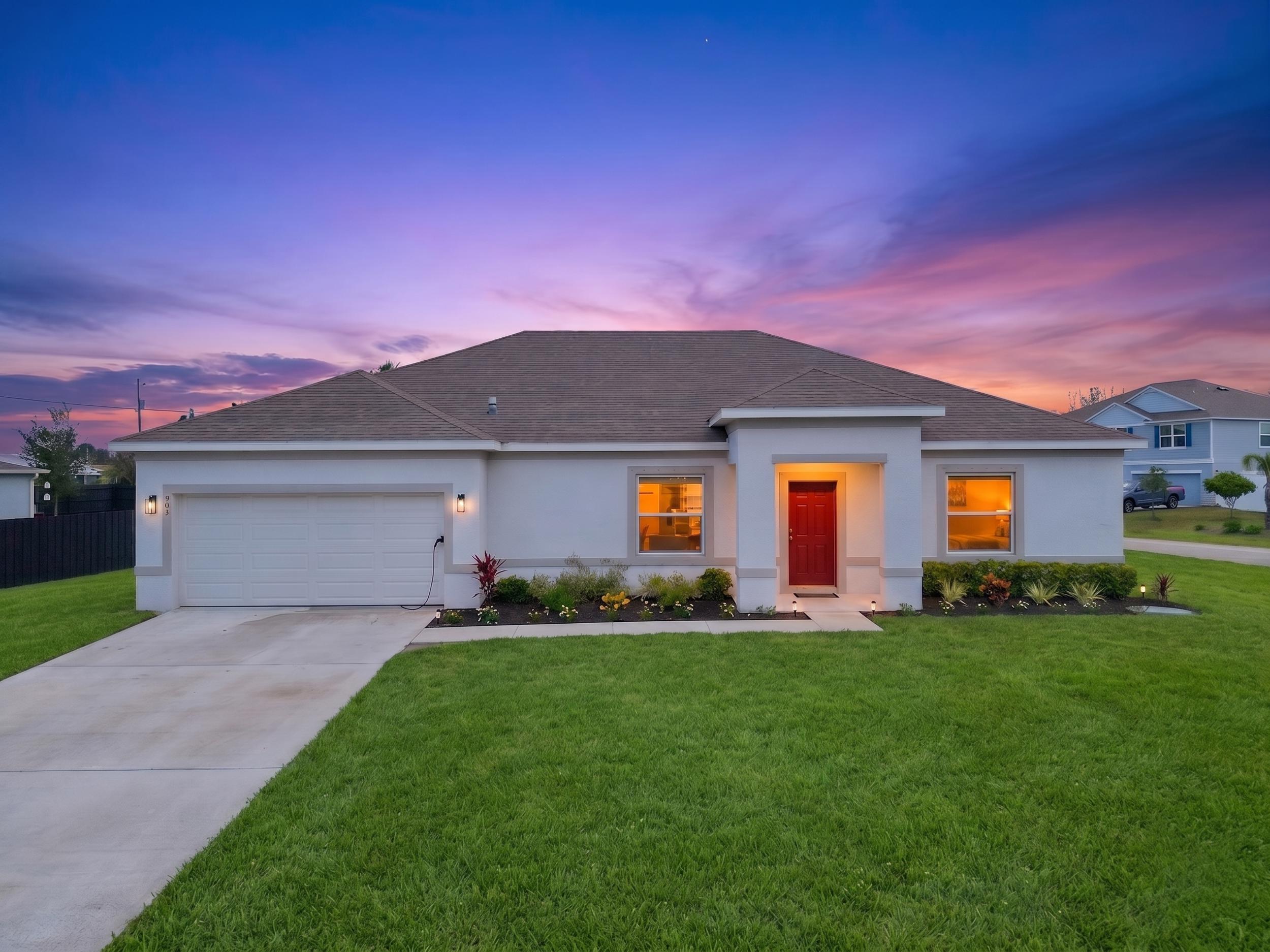 Welcome home to this spacious and beautifully built 2023 home featuring 4-bedrooms, 2-bathrooms, including an additional den/office space. Located conveniently near Becker Road on an expansive corner lot, this charming home features a large open concept living and kitchen area, split bedroom design, and ample sized owner's suite with plenty of closet space and storage! The open layout provides generous space for entertaining along with an oversized yard that can accommodate whatever outside activities you prefer! Equipped with stunning granite kitchen countertops, updated appliances, and a 240-Volt electric garage outlet with EV charger, come experience all that this stunning home has to offer!