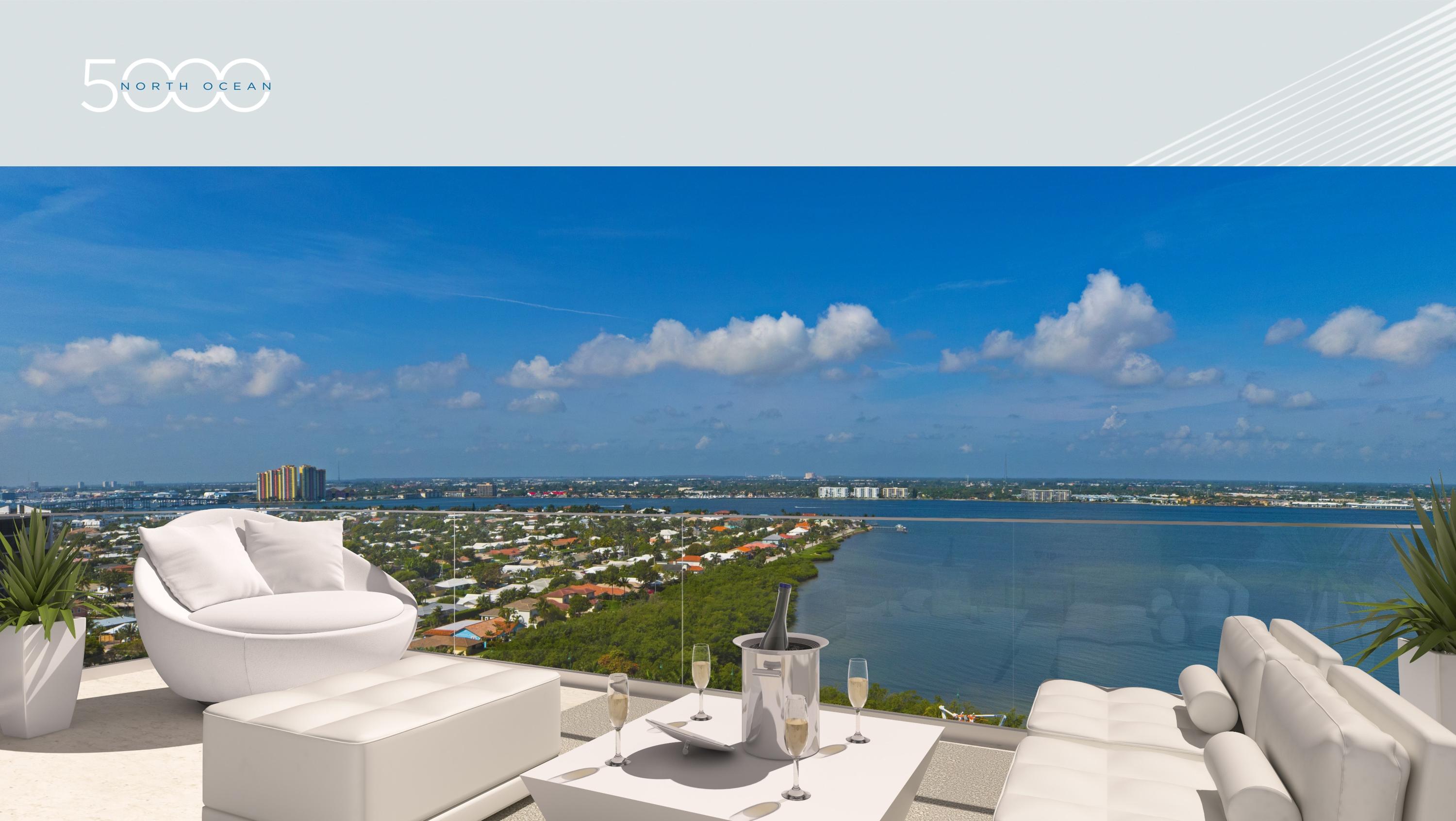 Prestigious island address. Stunning ocean & Intracoastal views. Incomparable lifestyle. With the scarcity of Florida coastline, we proudly introduce a new oceanfront residence tower featuring over 340 ft. of direct beachfront on 4 ½ acres of natural habitat and sandy dunes. Discover 5000 North Ocean's unprecedented coastal lifestyle rising 19-stories above the ocean in Singer Island's coveted north residential corridor just minutes from everything PGA Boulevard has to offer. At 5000 North Ocean you'll awaken to awe-inspiring sun rises over the horizon and the soothing sounds of waves rolling onto pristine sands. Expansive walls of glass, innovative architectural designs and crisp modern interiors combine to create an unprecedented coastal lifestyle with a host of private residential services. And as the day draws to a close, you'll marvel at the spectacle of a Palm Beaches sunset. 

This highly sought after Seabreeze residence provides stunning intracoastal and ocean views. Step off the access-controlled elevator into your private vestibule. This great room floor plan offers 3 spacious Bedrooms, Family Room, and 4.5 Baths, soaring 9'10" ceilings with full height sliding glass doors and windows. Multiple oversized terraces with glass panel rails, add a welcoming outdoor living area with unobstructed water views. The designer kitchen features gorgeous European cabinetry by Nolte, the latest storage systems & integrated LED lighting. Quartz countertop with full-height backsplashes & large islands with waterfall edges. Thermador appliance collection, with 30' refrigerator column & 18" freezer column & Ice Drawer, gourmet 5-burner natural gas-cooktop with 36" retractable stain-less steel canopy hood, under-counter microwave drawer and Wine Cooler & beverage Center. Laundry Room with upper & lower European cabinets and large capacity Electrolux front load washer & dryer. Ultra, high-speed connectivity for easy custom home automation. Beautifully finished and delivered furniture-ready, this home boasts Toto in all water closets and 24"x 48" oversized porcelain tile throughout the residence. The amenities of 5000 North Ocean offer sophisticated luxury living, oceanfront fitness center and resort-style pool.