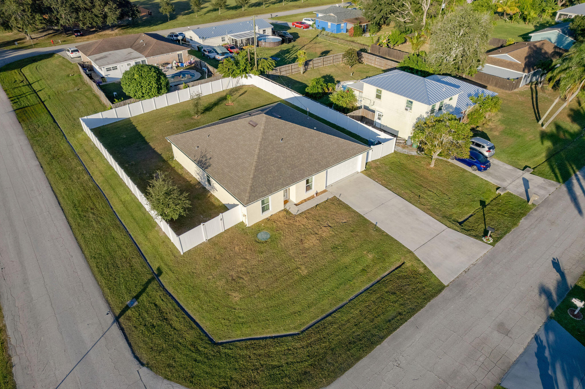 CBS Built in 2021 -  4-bedroom, 2-bath, 2-car garage FENCED YARD and Room for a Pool.  Ideally situated in one of Port St. Lucie's most desirable areas, this home offers unbeatable convenience—just minutes from top-rated schools, great shopping, delicious dining, and world-class golfing. Enjoy quick access to St. Lucie West, the Mets Spring Training stadium, I-95, and the Turnpike, making your daily commute and weekend adventures a breeze. Modern construction, a fantastic layout, and an exceptional location make this the perfect place to call home!