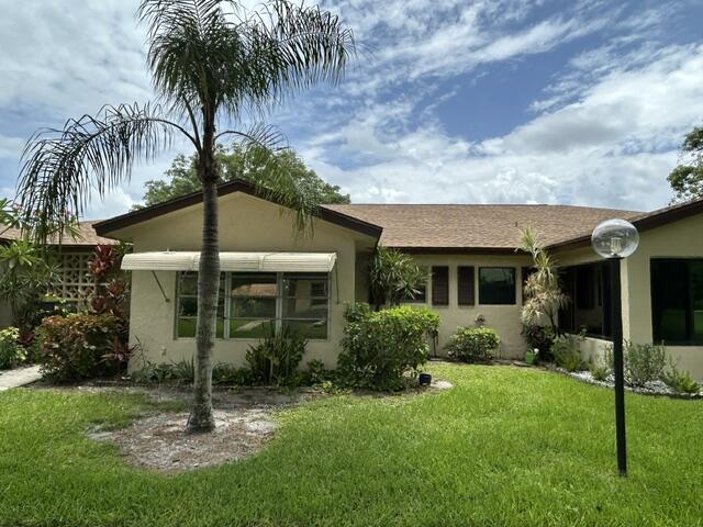 Move in ready condo in the desirable +55 community at High Point of Delray.  Features include: 1 bed, 2 full baths, tile floors in main living area and laminate wood in bedroom.  Updated kitchen with new stainless range, dishwasher and refrigerator.  This centrally located community offers nice amenities such as clubhouse, pool and tennis courts.