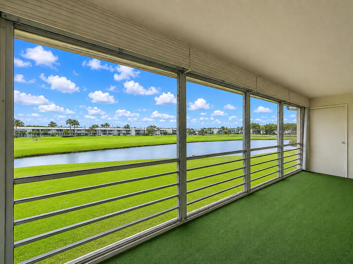 Truly the best views Kings Point has to offer in the newest section - Piedmont! Everything with these buildings has been updated: Roof, new real elevator, exterior paint and concrete work and NO special assessments.  Large split floor plan, 2 bed/2 full bath w/in unit full size washer & dryer, newer central AC and water heater. End unit directly on the golf course overlooking the pond. Huge screened in balcony that has slider off living room & master bedroom - all you see is GREEN & the lake. This location is so peaceful.  Seller priced this unit well below market! Everything is included!  Make sure to check out all the photos and come view it today! There is no comparison to this Piedmont unit's location!