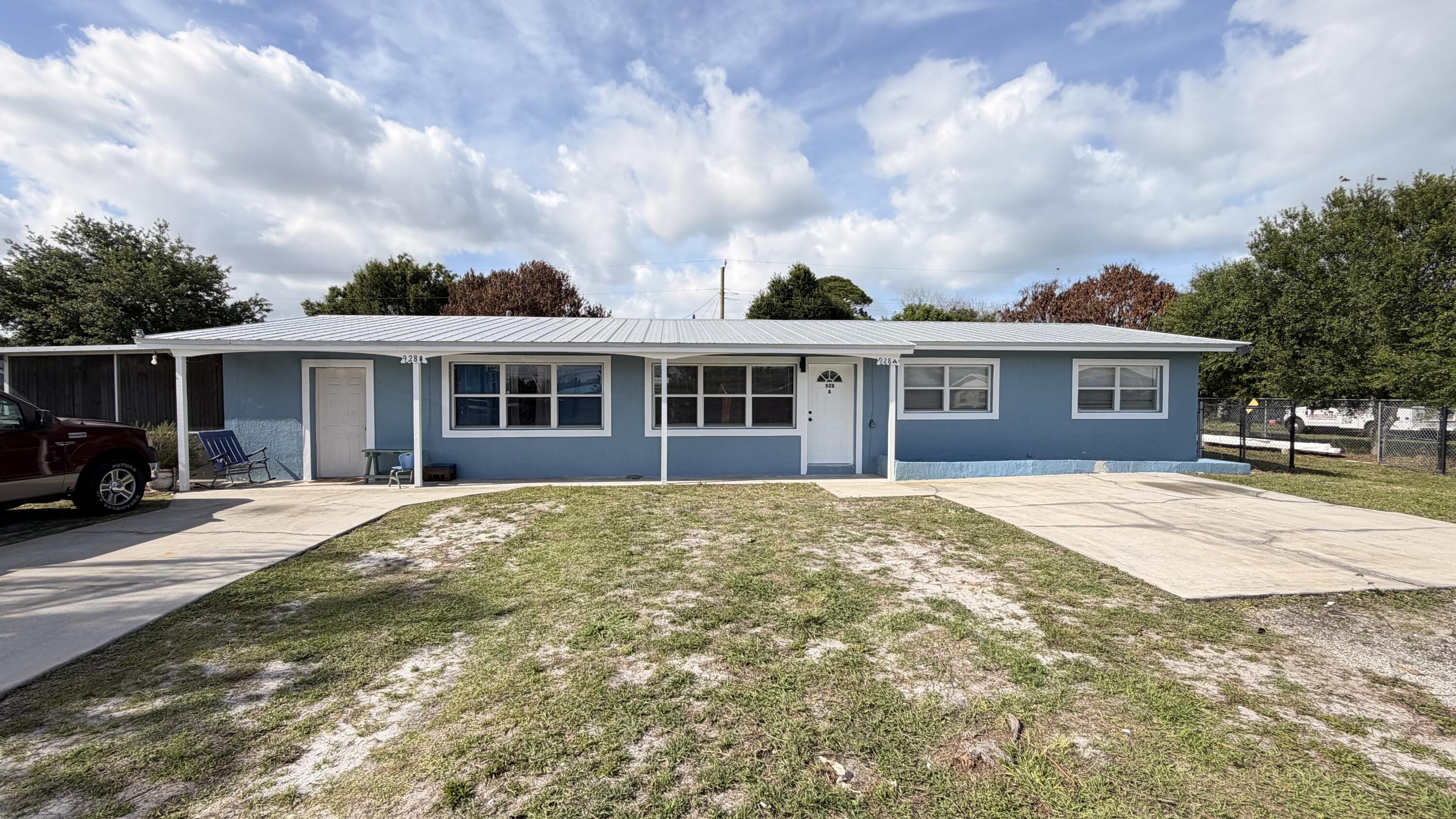 Don't miss this excellent investment opportunity! This well-maintained duplex features a freshly painted exterior and a durable metal roof, offering both curb appeal and long-term peace of mind. Unit 1 is a beautifully renovated 3-bedroom, 1-bath home, showcasing new kitchen cabinets and countertops, updated light fixtures, brand-new appliances (including refrigerator and stove), and tile flooring throughout—perfect for an owner-occupant or premium rental. Unit 2 is a 2-bedroom, 1-bath unit currently rented at market rate, with reliable tenants in place—providing immediate and consistent income.  Whether you're looking to expand your investment portfolio or live in one unit while renting the other, this property offers flexibility and solid returns. Schedule your showing today!