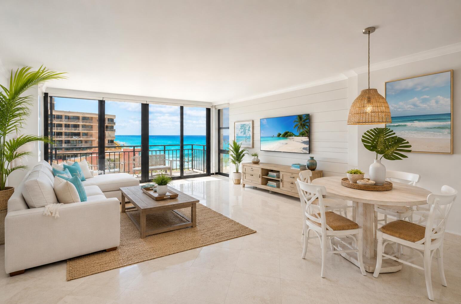 Enjoy seaside living in this beautiful Ocean Front Building! Admire sweeping ocean views through floor-to-ceiling windows, seamlessly blending indoor living with outdoor large balcony space. With 2 bedrooms & 2 bathrooms, spacious balcony, this residence offers a perfect balance of comfort and elegance. Set within a boutique-style building, enjoy upgraded amenities including an oceanfront pool and beachfront jacuzzi, fitness room, oceanfront social room, covered parking. Embrace the refined lobby to the durable impact glass, ensuring both style and security. Experience the allure of coastal living in this penthouse retreat by the sea.