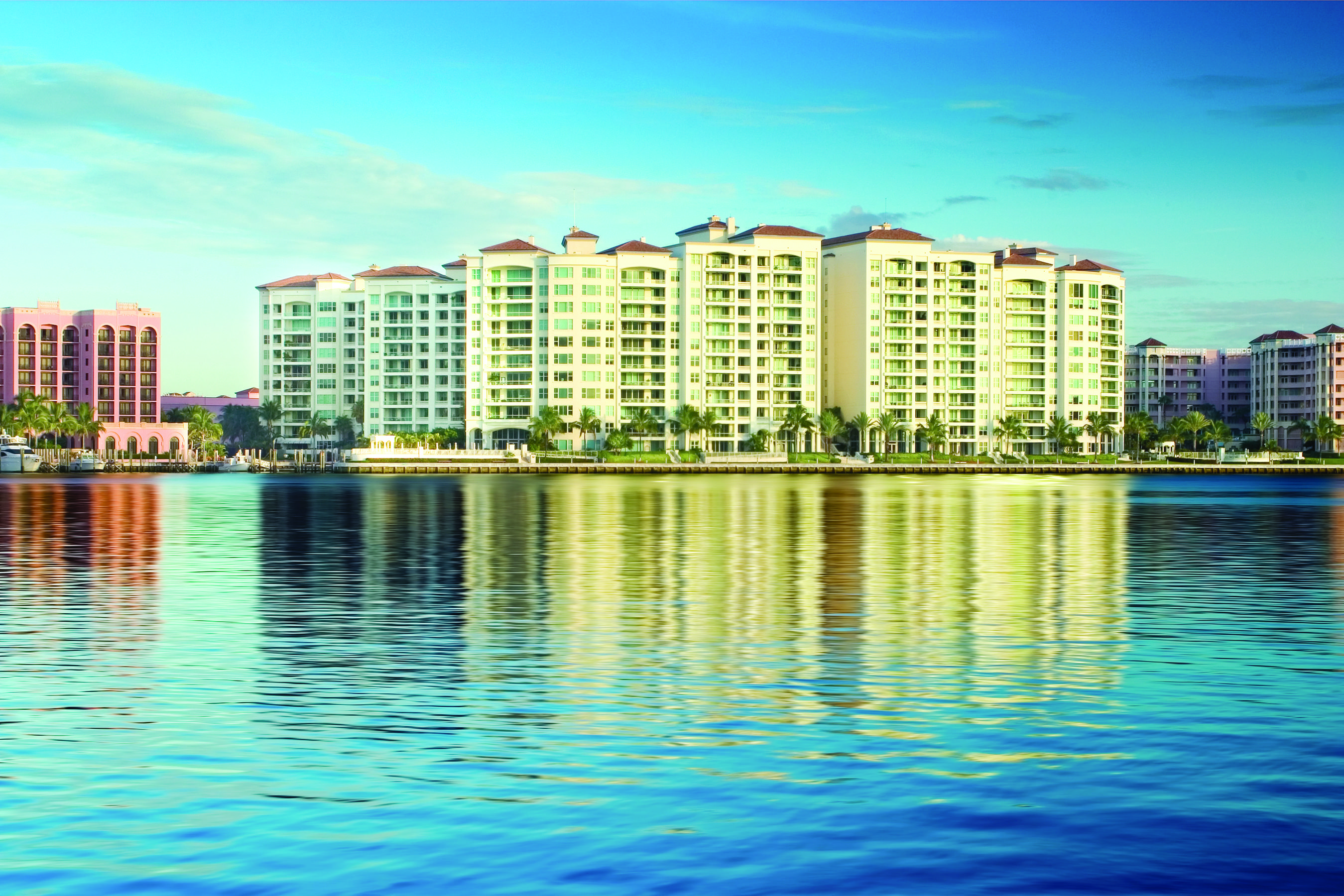 OUTSTANDING HIGH FLOOR DIRECT INTRACOASTAL VIEWS WITH OCEAN VIEWS. MOST SPACIOUS 4 BEDROOM PLUS FAMILY ROOM WITH KITCHEN, FAMILY ROOM, LIVING ROOM AND MASTER BEDROOM ON THE WATER. HIGH CEILINGS, MARBLE FLOORS AND MANY CUSTOM DETAILS THROUGHOUT. SPACIOUS LIVING AND DINING ROOMS WITH MARBLE BAR AND SERVING AREA. SWEEPING WATER VIEWS FROM THE KITCHEN AND FAMILY ROOM WITH ABUNDANT STORAGE AND ISLAND AS WELL AS BREAKFAST BAR. SLIDING GLASS DOORS OPEN OUT TO VERY LARGE INTRACOASTAL FRONT TERRACE WITH SPECTACULAR VIEWS! SUMPTUOUS MASTER SUITE WITH DRESSING ROOM AND HIS AND HER MARBLE BATHS WITH STEAM SHOWER AND ROMAN TUB. WELL DETAILED MEDIA ROOM WITH STAGE AND THEATER SEATING. RICHLY PANELED LIBRARY/OFFICE WITH BEAUTIFUL CABINETRY AND BATH. FULL SERVICES ON THE GATED GROUNDS OF THE BOCA RESORT. DISCLAIMER: THE INFORMATION PROVIDED HEREIN INCLUDING BUT NOT LIMITED TO MEASUREMENTS, SQUARE FOOTAGES, LOT SIZES, CALCULATIONS AND STATISTICS HAVE BEEN OBTAINED AND CONVEYED FROM THIRD PARTIES SUCH AS THE APPLICABLE MULTIPLE LISTING SERVICE, PUBLIC RECORDS AS WELL AS OTHER SOURCES. ALL INFORMATION INCLUDING THAT PRODUCED BY THE SELLERS OR LISTING COMPANY ARE SUBJECT TO ERRORS, OMISSIONS OR CHANGES WITHOUT NOTICE AND SHOULD BE INDEPENDENTLY VERIFIED BY ANY PROSPECT FOR THE PURCHASE OF A PROPERTY.  THE SELLERS AND LISTING COMPANY EXPRESSLY DISCLAIM ANY WARRANTY OR REPRESENTATION REGARDING ALL ENCLOSED INFORMATION.  PROSPECTS' USE OF ANY INFORMATION HEREIN IS ACKNOWLEDGEMENT OF THIS DISCLAIMER AND THAT PROSPECT SHALL PERFORM THEIR OWN DUE DILIGENCE.  PROSPECTS SHALL NOT RELY ON THIS INFORMATION WHEN ENTERING INTO A CONTRACT FOR SALE AND PURCHASE.  SOME AFFILIATIONS MAY NOT BE APPLICABLE TO CERTAIN GEOGRAPHIC AREAS. IF YOUR PROPERTY IS CURRENTLY LISTED, PLEASE DO NOT CONSIDER THIS A SOLICITATION.   IN THE EVENT A BUYER DEFAULTS, NO COMMISSION WILL BE PAID TO EITHER BROKER ON THE DEPOSITS RETAINED BY THE SELLER. "NO COMMISSIONS PAID UNTIL TITLE PASSES."    BUYER PAYS TITLE INSURANCE, FLORIDA DOCUMENTARY STAMPS, AND ALL OTHER CLOSING COSTS FOR NEW CONSTRUCTION AND LAND USE. COPYRIGHT 2016 LISTING COMPANY.  ALL RIGHTS RESERVED.