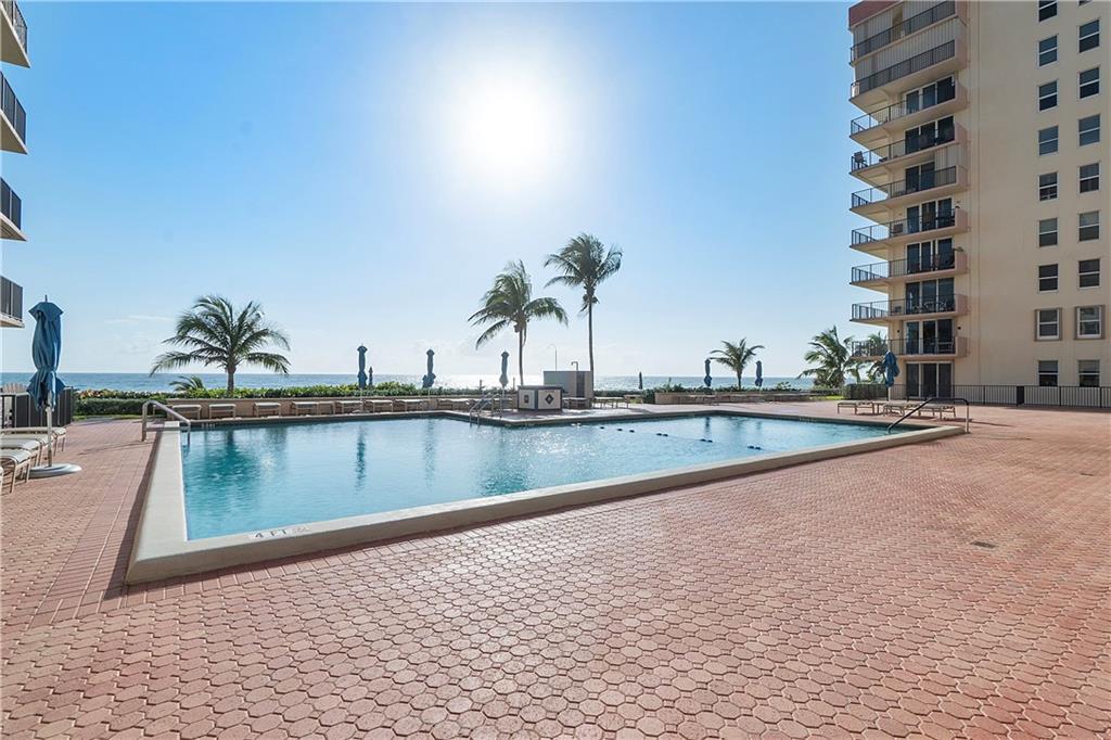 Spectacular 10th floor penthouse, ocean front condo in exclusive Hillsboro Beach! Brand new hurricane windows, brand new AC air handler, building just installed a new roof. Perfect for a vacation residence or to live in full time. Maintenance fee includes 24/7 security guard, high speed fiber optic internet, heated salt water pool, secure underground parking, new fitness center, lounge chairs at pool and beach, BBQ grills, picnic tables, and cable & HBO. The association has a fully funded reserve