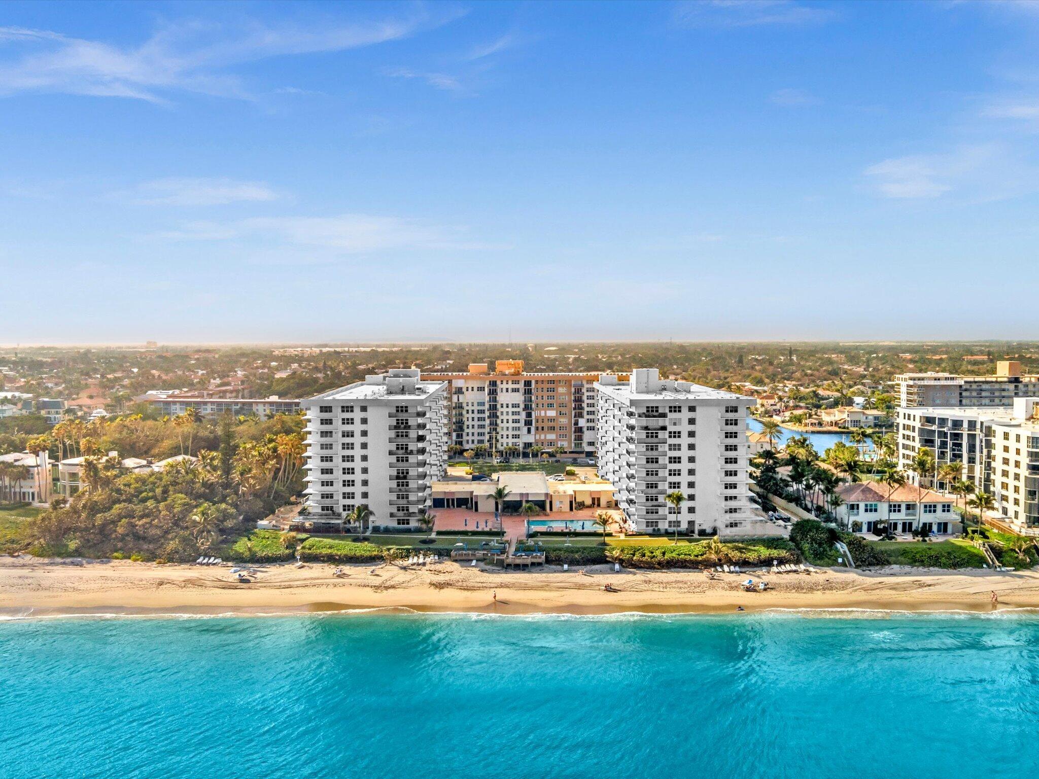Positives about this unit - 1. Atlantic Ocean is your backyard. 2. Corner unit w/ tons of natural light flow. 3. Renovated kitchen. 4. Renovated master bath. 5. Renovated 2nd bath. 6. Hurricane Impact Windows & sliders. 7. Wood floors throughout. 8. Smooth Ceilings (no popcorn). 9. Ceiling fans in all rooms & kitchen. 10. Atlantic Ocean is your backyard (oh I said that already).  Don't miss out on this incredible opportunity to purchase this stunning condo on the prestigious Hillsboro Mile. As you can see w/ your own eyes, this unit will be gone if you hesitate. Come see it in person & you'll fall in love. It's the only move-in ready 2br condo along the mile for under $400,000. I'm excited to show it to YOU!  Amenities include a heated oceanfront saline pool, State of the Art fitness center, a one-of-a-kind oversized beachfront deck with picnic tables, 4 Weber gas grills, billiard, ping pong, card room, 24-hour security, bike storage, paddleboard storage, kayak storage and too many other things to mention.