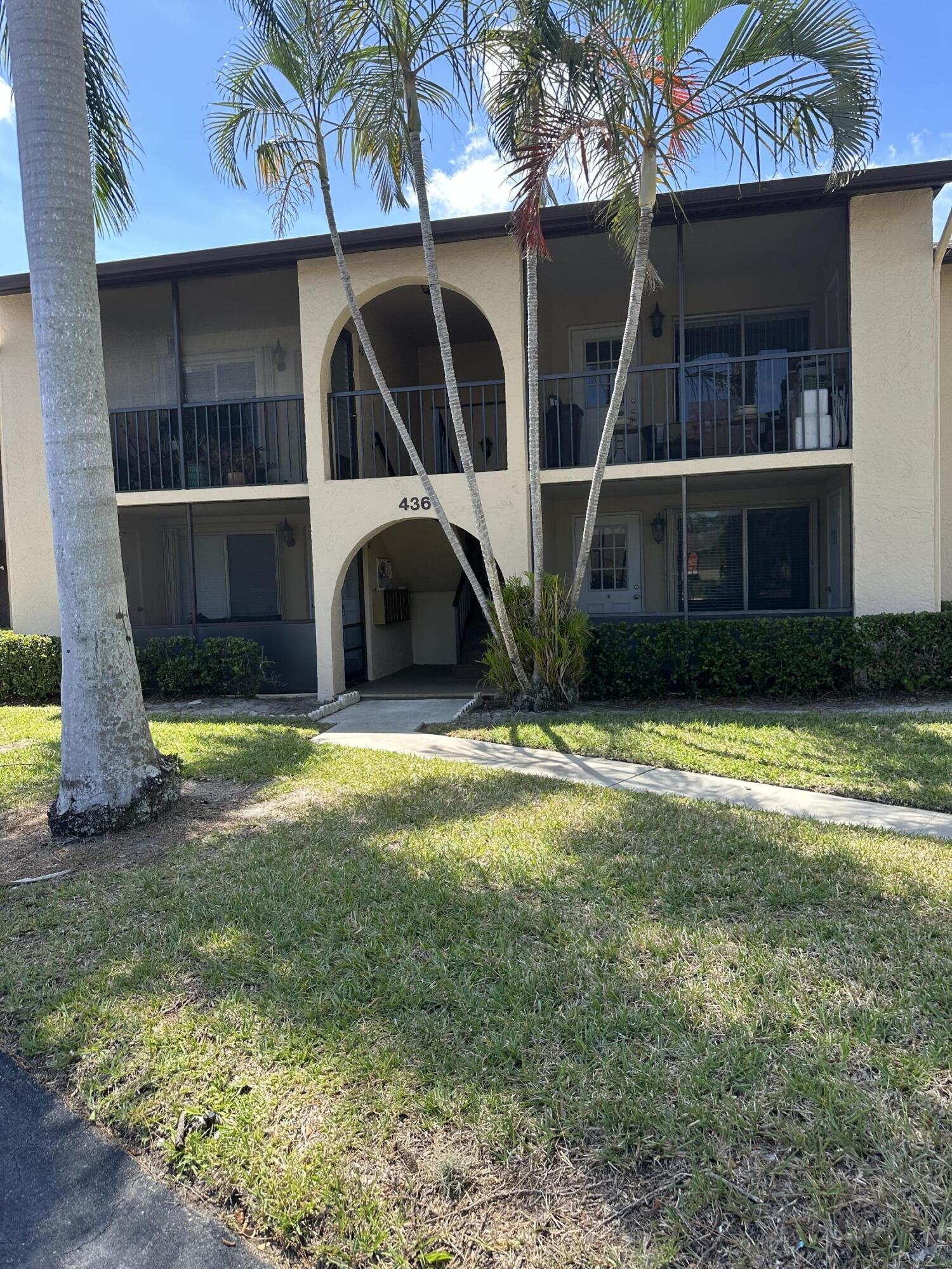 Ground floor unit with upgraded flooring, 2 large walk in closets, Laundry room and screened patio. Accordion shutters. Located in the back of the community with low traffic flow and ample guest parking.