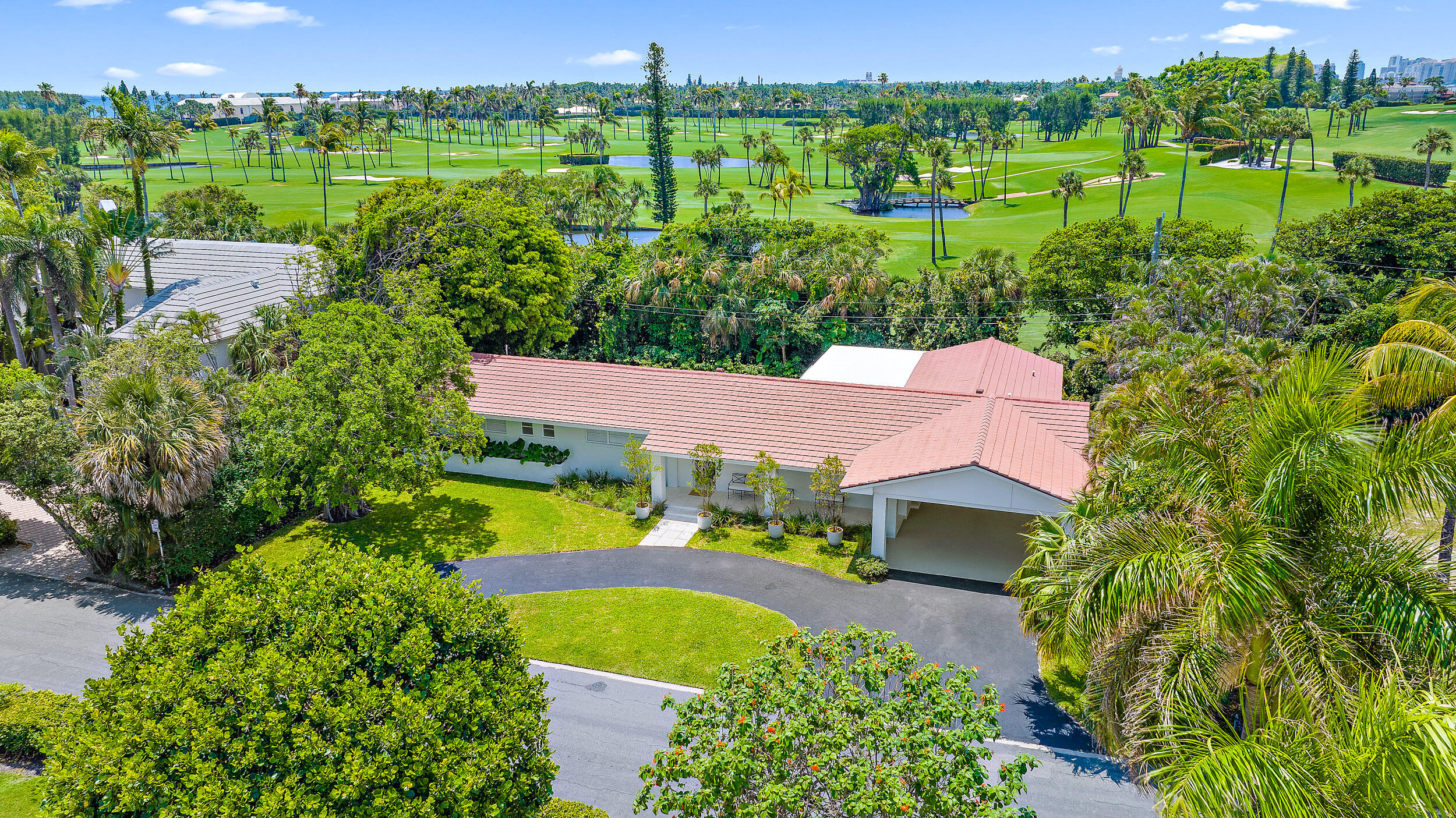 BETTER THAN EVER! Private serene and secluded. A chance to acquire a contemporary style home with a golf course setting. Modern kitchen, 2 gracious family rooms, 3 bedrooms and 2.5 baths. Adorable restoration of 3,061 square foot home at an incredible price.