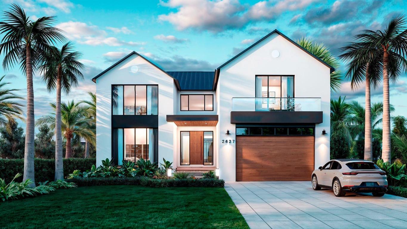 Hailed as ''one of the most exciting new construction homes in Coral Ridge,'' this spectacular Mizner Development estate is truly one of a kind. Designed with a focus on health, wellness, and entertainment, this home is your private country club.
Grand living spaces flow seamlessly into an outdoor kitchen and bar that rivals the home's main kitchen. The expansive dining and great room overlook a lush tropical oasis. A 500 sq. ft. club room offers the perfect space for lounging, movies, billiards, or a professional-grade private gym.
Step onto the elevated patio, where a heated saltwater pool and spa await, with an optional endless current for fitness. Beyond the pool, a lighted sports court is ready for pickleball, one-on-one basketball, or a CrossFit workout. The summer kitchen and bar provide for nearly 1,200 sq.ft. of outdoor entertainment space. While downstairs, you'll find an epoxy-coated three-car garage with extra storage, a guest bedroom, and a front-facing officeideal for staying focused amid the home's countless distractions.
Take the elevator or open staircase to the upper level, where the ambiance shifts to refined comfort. A cozy loft leads to four additional suites, including a primary retreat with a private balcony overlooking the oasis, two expansive closets, and a luxury spa inspired bath. Two additional standard bedrooms feature walk-in closets and private baths, while a sprawling junior suite boasts a large closet, double-sink vanity, shower, and private water closet. If you're not careful, you might walk past the dedicated media room, perfect for cozy nights watching movies, meditation, or relaxation. 
This home checks every boxincluding ones you didn't even know you had. Five bedroom suites, a three-car garage, a media room, private office, a club room, an expansive outdoor kitchen and bar, a private pickleball court, an endless pool, a hot tub, and seamless indoor-outdoor livingall in a prime Fort Lauderdale location just moments from the beach, Birch State Park, Coral Ridge Yacht Club, The Galleria, and more.

Note: This property is under construction. Buyer's can still customize the home with their finishes including colors, cabinetry, flooring, etc. Please call for details on options and delivery date.