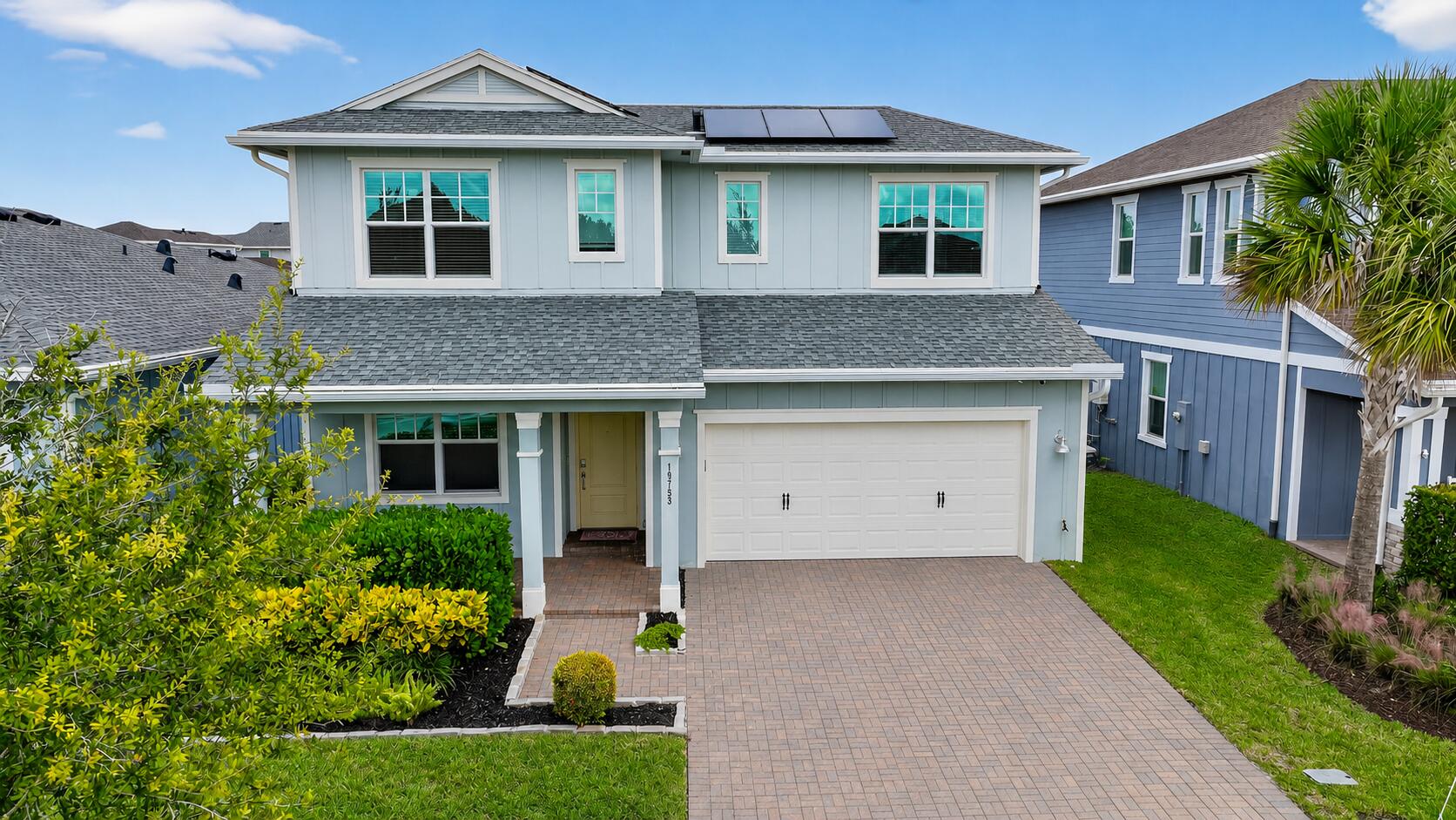 Welcome to this beautifully maintained 3-bedroom, 2.5-bath home in the highly sought-after Arden award-winning master-planned community. Home features solar panels, two Tesla Powerwall 3 backup batteries, impact windows, and customized primary closet.  Enjoy a prime lot with a private fenced backyard, beautiful views, and a relaxing new master spa jacuzzi, perfect for entertaining or unwinding at the end of the day. The open-concept layout offers modern living with energy-efficient upgrades that provide comfort, security, and lower utility costs. Experience the community resort-style amenities, trails, parks, pools, tennis and pickle ball courts, skate park, and a clubhouse.  Move-in ready and loaded with premium upgrades—this home is a rare opportunity to enjoy luxury and efficiency.