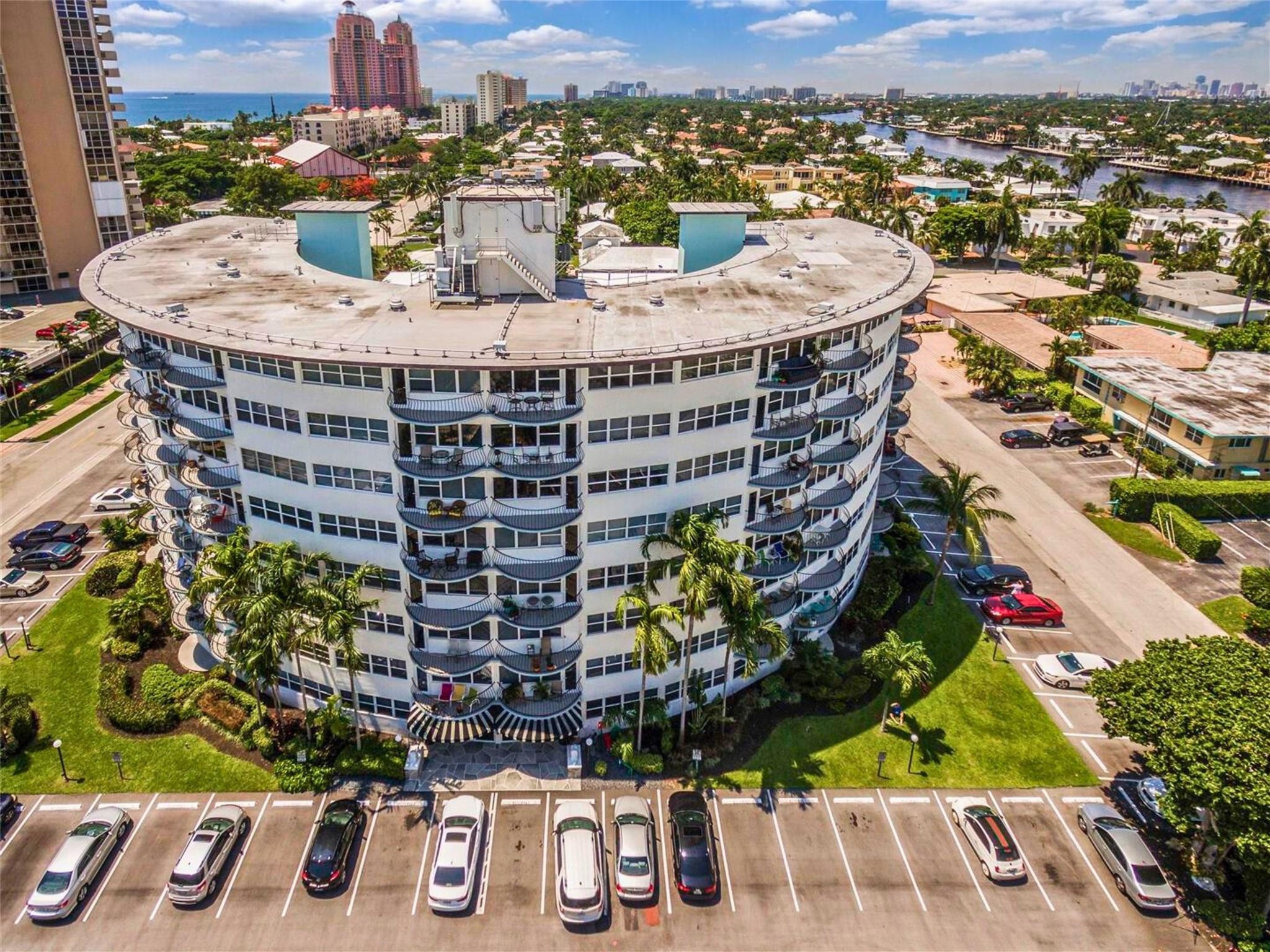 Experience everything South Florida living has to offer in this penthouse 2BR condo! Located just off A1A, two blocks from the pristine beach, vibrant restaurants, and boutique shopping, this gem boasts stainless steel appliances, elegant granite countertops, & hurricane impact windows & doors. Your balcony invites you to enjoy breathtaking views of the Intracoastal, Ocean & down town Fort Lauderdale! The building features a heated saltwater pool, outdoor grilling area, security cameras, a daytime manager, fitness center, and a rooftop sundeck, offering unparalleled views of the ocean, Intracoastal, and downtown Fort Lauderdale skyline. Come enjoy the South Florida lifestyle you've been dreaming of in this charming and friendly boutique community, a true gem in a sought-after neighborhood!
