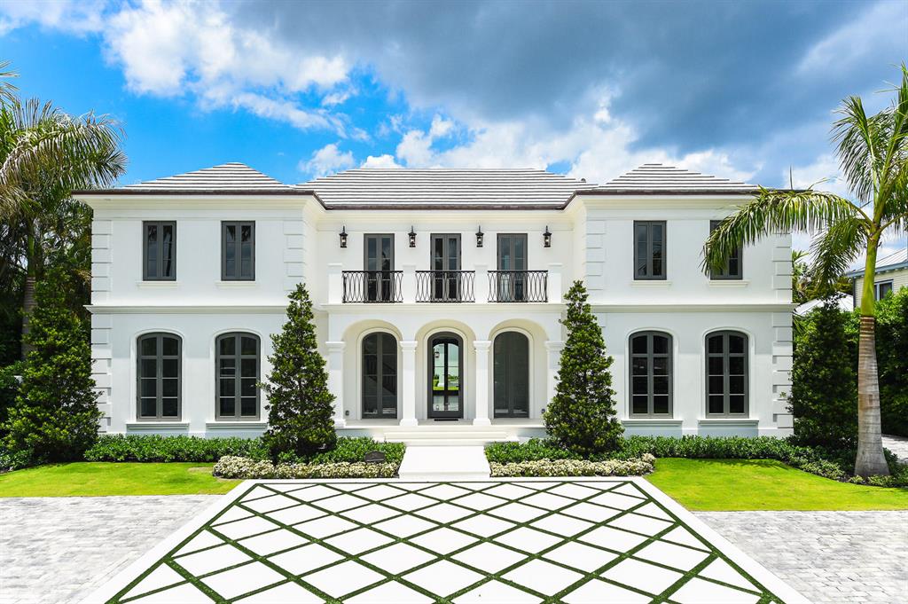 JUST COMPLETED, NEW CONSTRUCTION 5 BR/7BA Transitional Estate on beautiful Dunbar Road. Home is overflowing in architectural details and rich finishes. Highlights include stunning hardwood, slate and marble floors. Elegant full bar in rich dark wood with dual wine coolers. Salon type living room with two fireplaces. Formal dining room as well as separate family room. Gourmet chef's eat-in kitchen with large pantry, wine fridge and large sliding doors which open fully to include a large loggia/patio for inside/outside dining or informal lounging. Additional features include Library with fireplace, 3 car garage, full house generator, pool cabana with fireplace and stunning outdoor spaces with covered loggias and open balconies on a beautiful large 19,500 square foot lot.