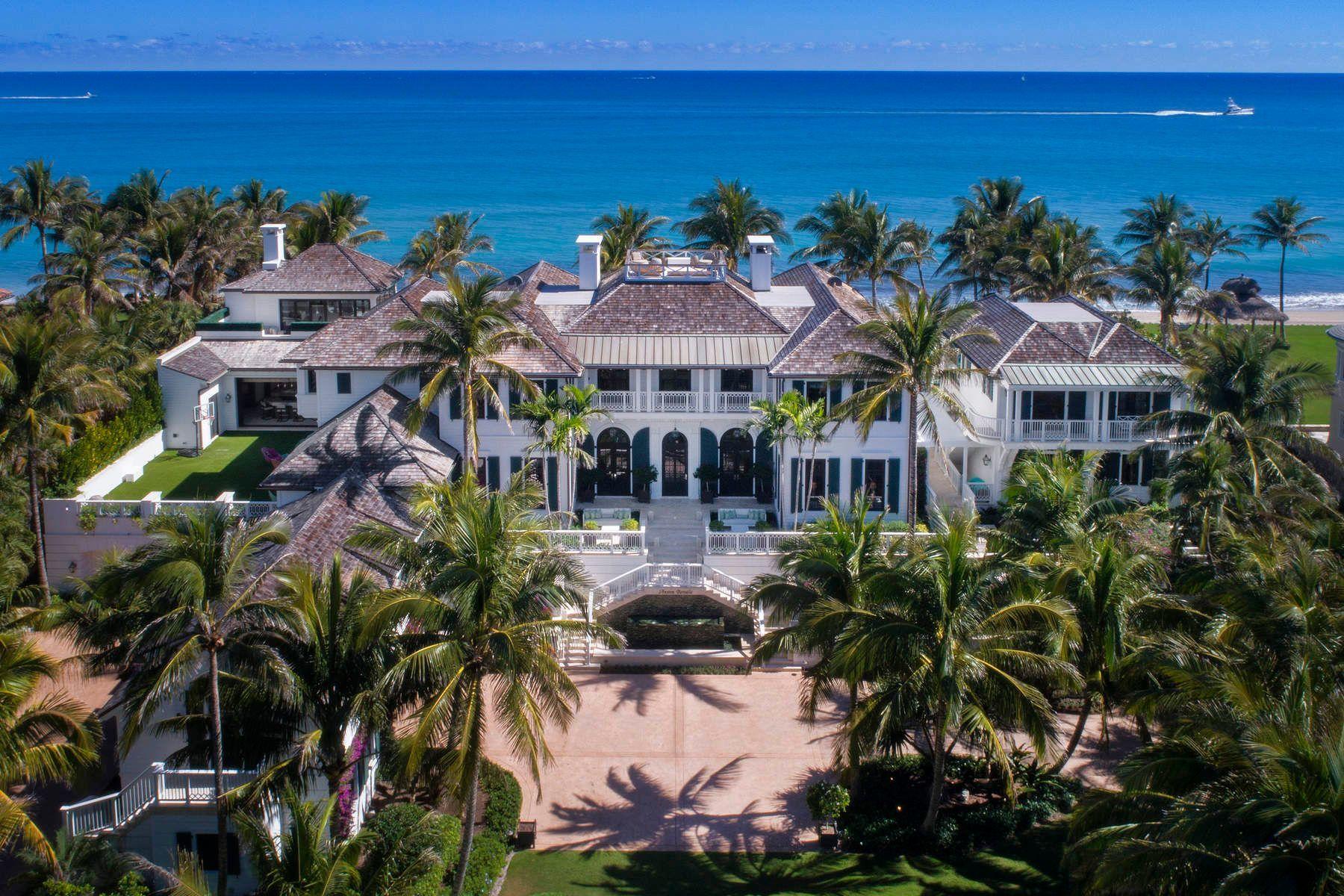 Secluded on 1.4 gated acres in Seminole Landing is an estate of understated elegance and Caribbean inspiration. The 25,878 square foot residence takes full advantage of its oceanfront location, blurring the lines between indoors and out, and allowing for the most pleasurable resort like lifestyle. The style of British West Indies—with its breezy outdoor spaces and light-filled, view-focused interiors—offered inspiration and was adapted for relaxed, refined modern living.