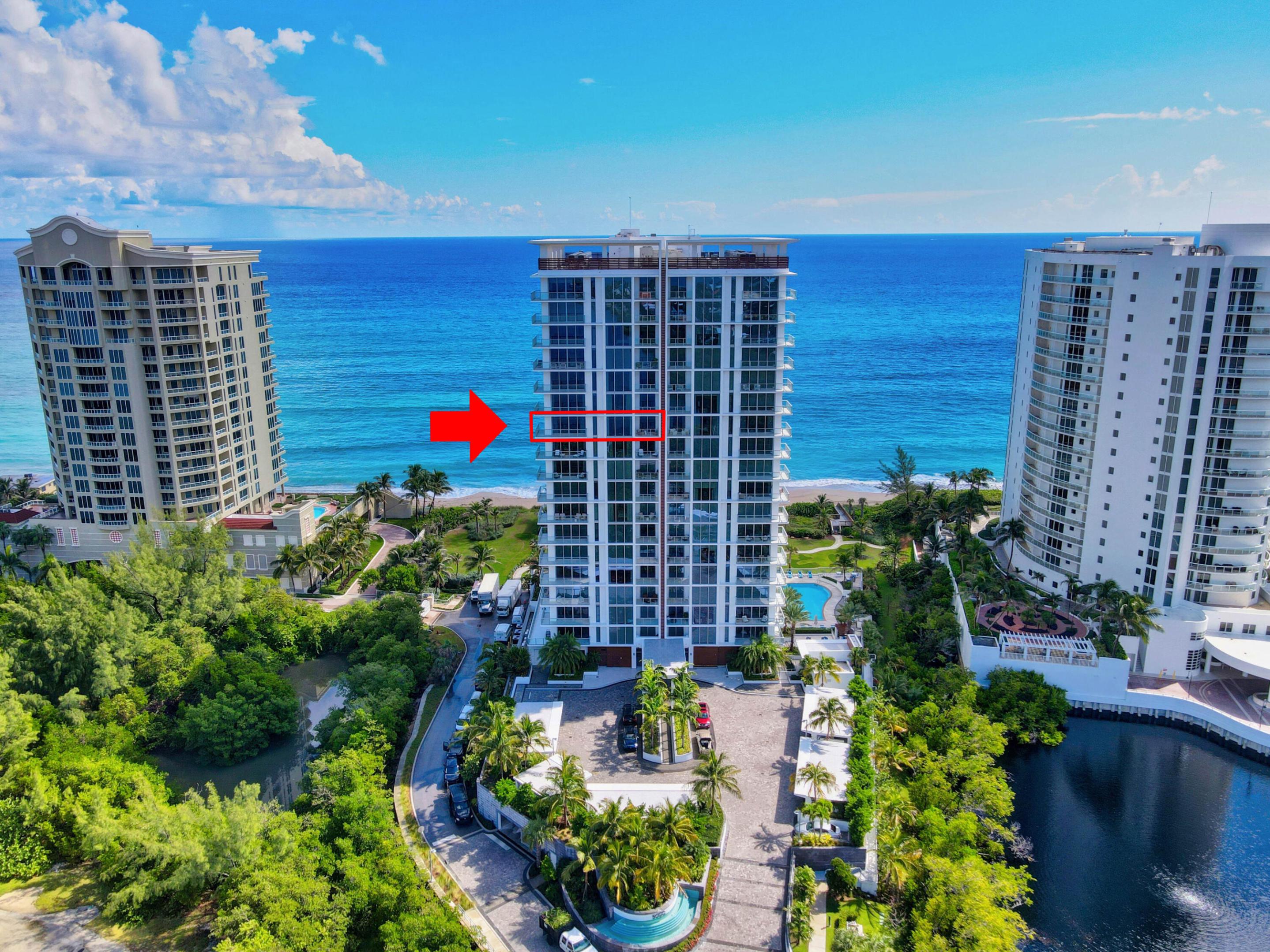 Iconic 19th story Oceanfront residential tower designed by Randall Stofft Architects. 48 Luxury condominium residences located on Singer Island and enjoying spectacular views of the Atlantic Ocean and Intracoastal Waterway. Over 340' of direct oceanfront with more than half the property remaining as natural habitat. This building features a Residence Club Room and adjacent outdoor plaza featuring a summer kitchen and bar. State-of-the-art fitness center with high-tech exercise equipment overlooking the ocean and pool deck area. Two fireplaces and multiple seating area complement the covered cabana. Private Oasis beach zone seaside sanctuary reserved exclusively for 5000 North Ocean Residents. Your private elevator provides access to your luxurious ocean and intracoastal front residence. Large balconies with panoramic views are perfect for entertaining. Top of the line finishes throughout. Custom designer solid wood built-ins in the living and family rooms. Custom designed closet built-ins. Electric drapes and sheers/blinds in all rooms. All upgraded decorator light fixtures. Thermador double over plus microwave. Asko dishwasher, Sub-zero refrigerator and wine cooler. 2 55'' TVs and 1 65'' TV with sonos soundbar and subwoofer. Commercial grade wifi. Electrolux Washer/Dryer. Porcelain Tile throughout. Two underground parking spaces with one equipped with 240v outlet to charge an electric car.