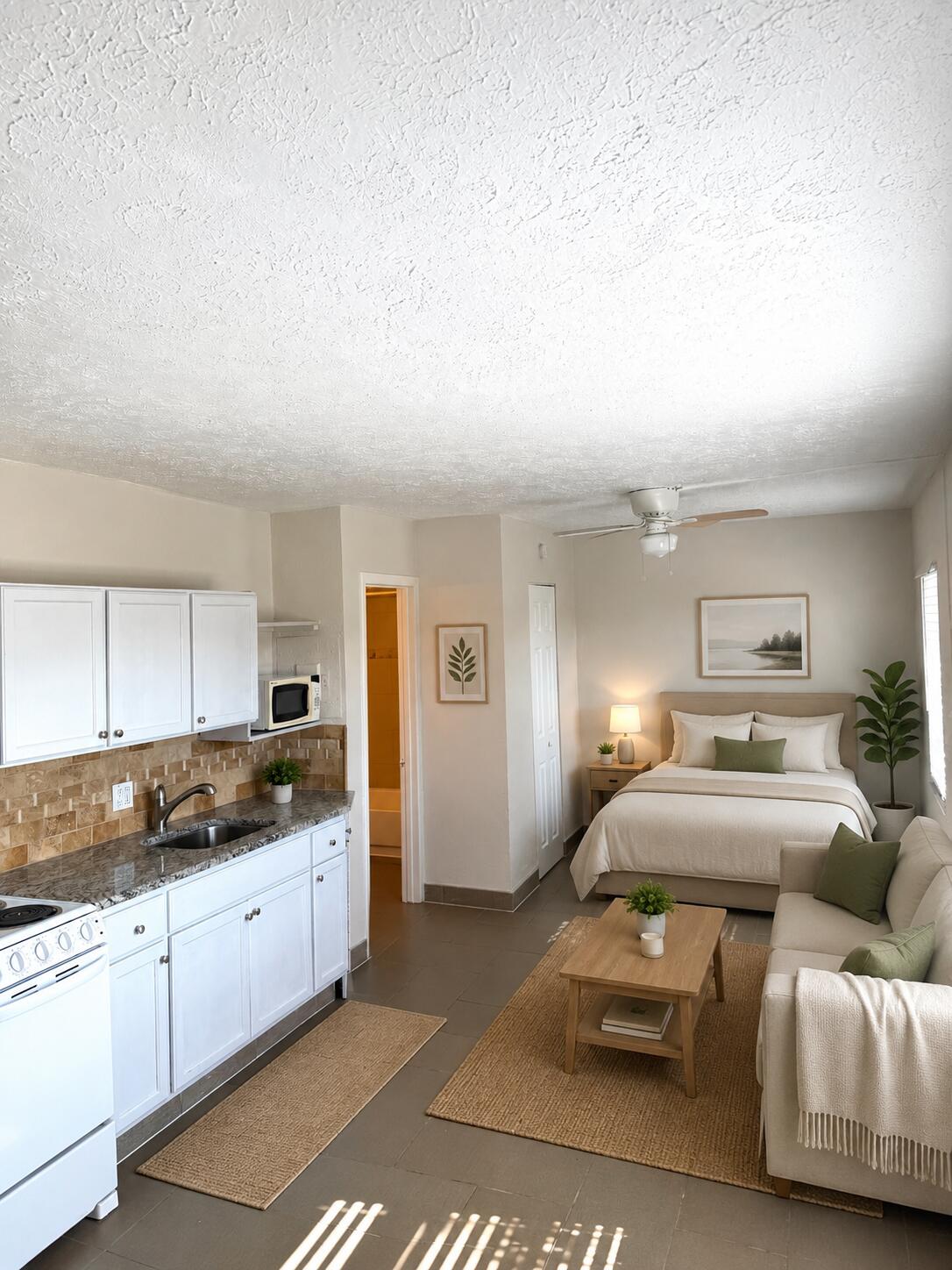 Located in the heart of vibrant Lake Worth Beach, this oversized studio apartment offers the perfect blend of coastal charm and convenience. Just minutes from the beach, downtown Lake Worth Beach, and I-95, enjoy easy access to South Florida's best dining, shopping, nightlife, and entertainment. Residents will appreciate onsite laundry, ample off-street parking, and a lively neighborhood atmosphere. Move-in special available with just first month's rent and security deposit required! Monthly $195 fee for utilities.