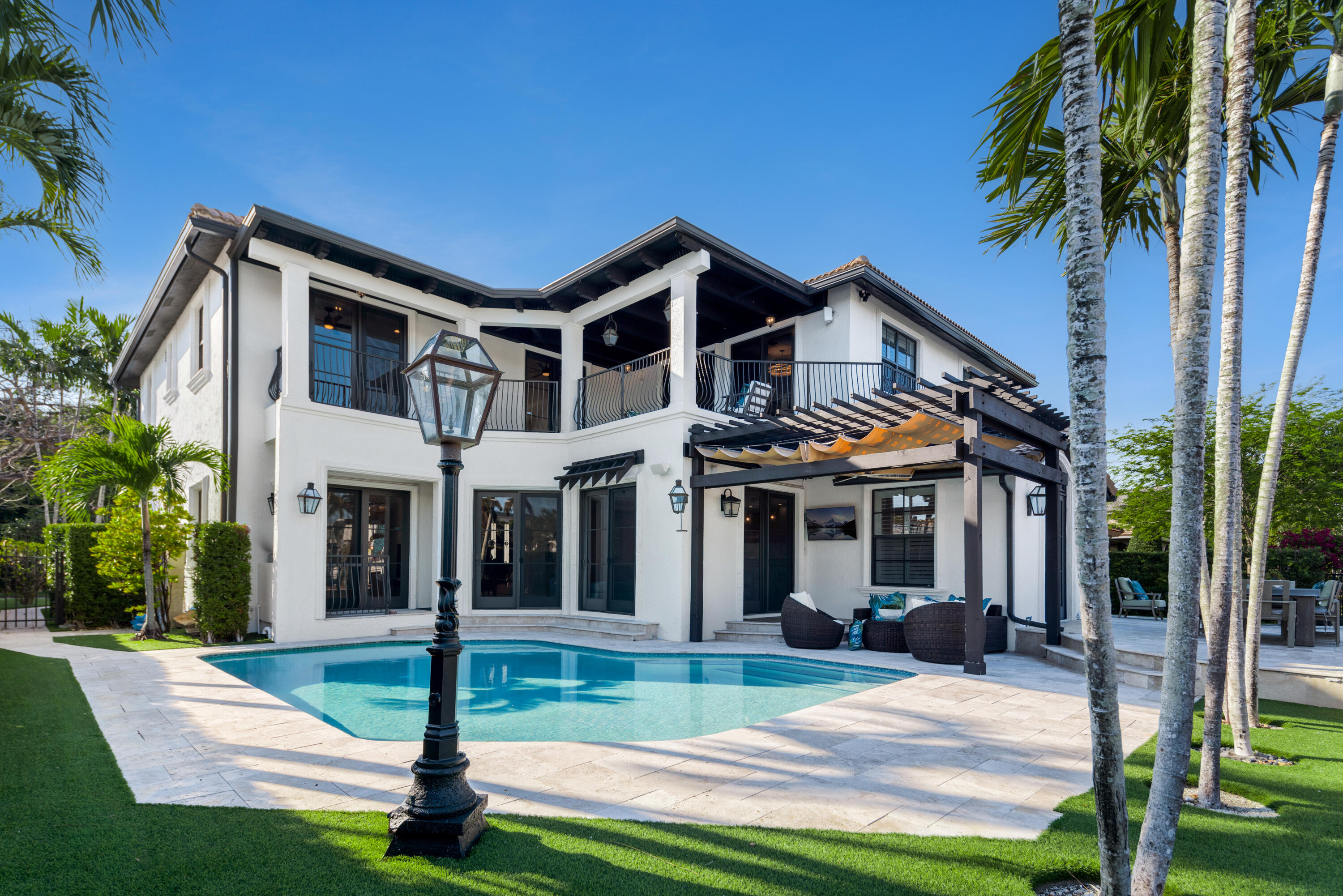 Experience refined waterfront living in this impressive 5,000-square-foot Mediterranean-style two-story residence, ideally situated in the highly desirable Victoria Park neighborhood! Boasting 75 feet of prime water frontage and a 24,000-pound boat lift, this exceptional property offers the perfect blend of luxury, comfort, and the ultimate South Florida lifestyle! Nestled on a private, tree-lined, and exceptionally quiet street, this residence offers both tranquility and convenience. Enjoy direct ocean access just minutes away by boat, while also being only steps from the vibrant dining, shopping, and entertainment of Las Olas Boulevard! Being only minutes to Ft. Lauderdale Beach provides the perfect balance of peaceful living and urban accessibility! This expansive home features seven bedrooms and four bathrooms, thoughtfully designed to accommodate both elegant entertaining and everyday living. Recently updated with new porcelain and hardwood flooring throughout, the residence exudes timeless sophistication. Natural gas lanterns illuminate the entire perimeter of the home, creating a warm and inviting ambiance from day to night. Designed with volume living areas, the home is filled with abundant natural light and soaring high ceilings, creating a bright and airy atmosphere throughout. Full impact windows and doors provide both peace of mind and energy efficiency while enhancing the home's elegant aesthetic. The interior showcases abundant living areas, including a formal living room, a spacious downstairs family room, and an impressive upstairs loft/recreation area—ideal for gatherings, relaxation, or entertainment. Two fireplaces add warmth and character, while the oversized master suite serves as a private retreat, complete with a spa-style master bathroom, huge walk-in closets, and even a private theater within the suite. With its rare combination of size, location, private setting, and exceptional waterfront access, this Victoria Park residence presents an extraordinary opportunity to enjoy luxury coastal living at its finest!!
